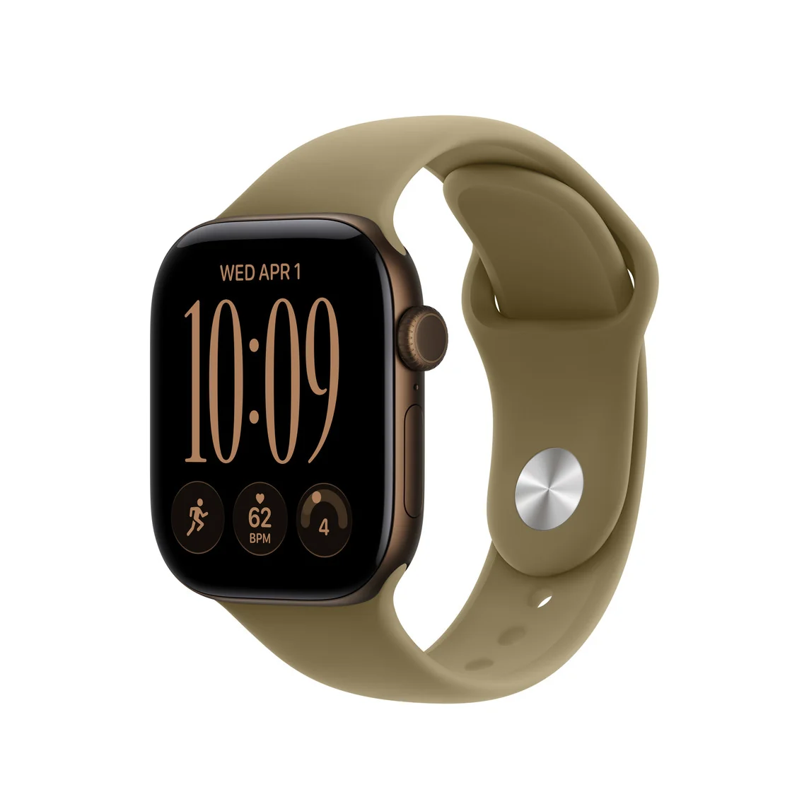 46 mm‑es olíva sportszíj – S/M