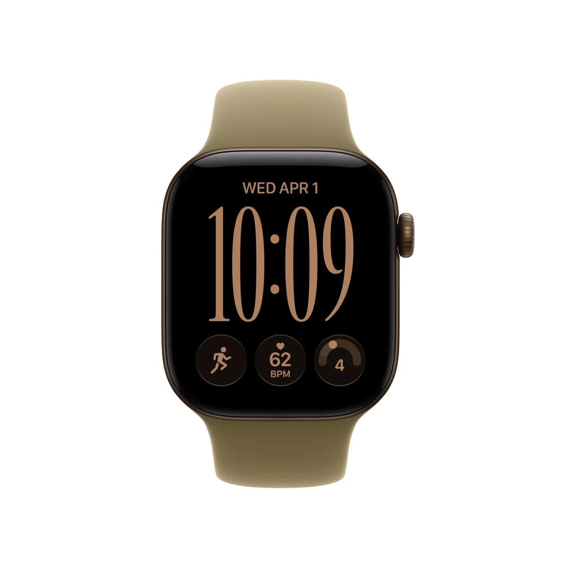 46 mm‑es olíva sportszíj – S/M