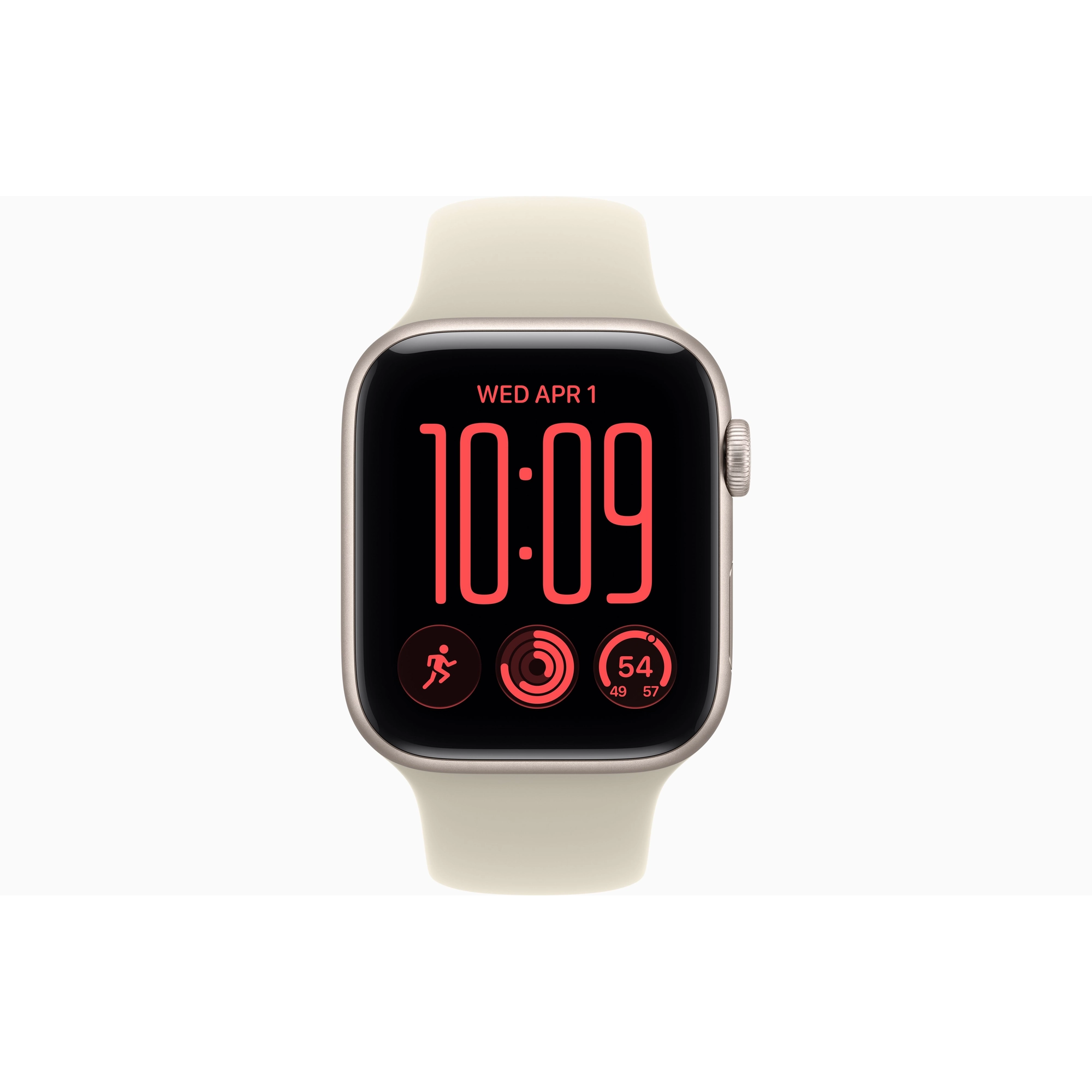 Apple Watch SE 3 GPS 40mm Starlight Aluminium Case with Sand Sport Band - S/M