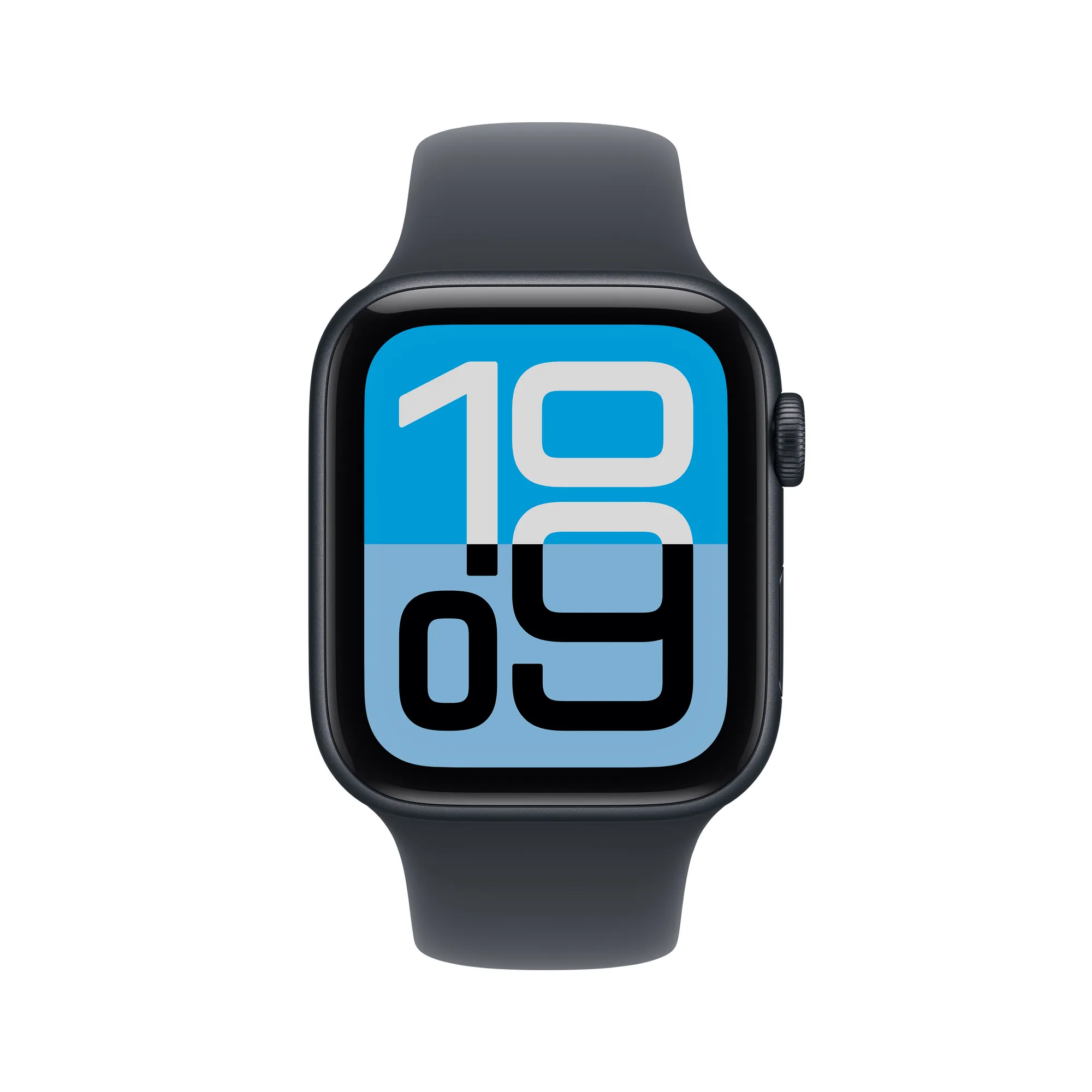 Apple Watch SE 3 GPS, 44 mm-es éjfekete alumíniumtok, fekete sportszíj – ML