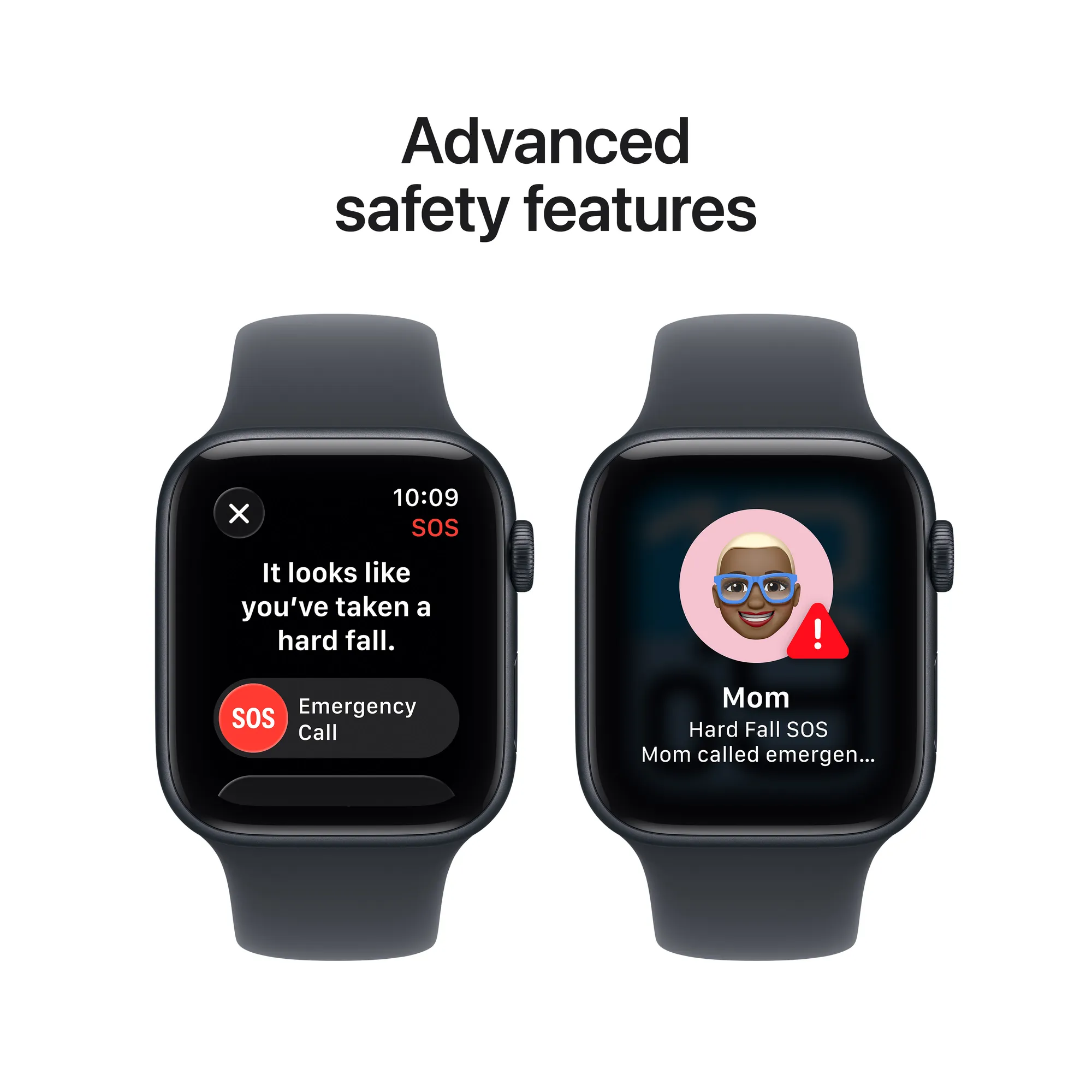 Apple Watch SE 3 GPS, 44 mm-es éjfekete alumíniumtok, fekete sportszíj – ML