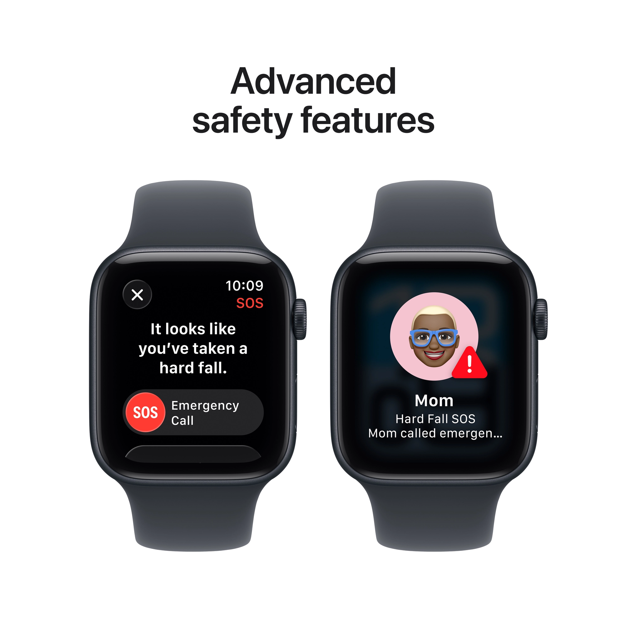 Apple Watch SE 3 GPS 44mm Midnight Aluminium Case with Navy Blue Sport Band - M/L