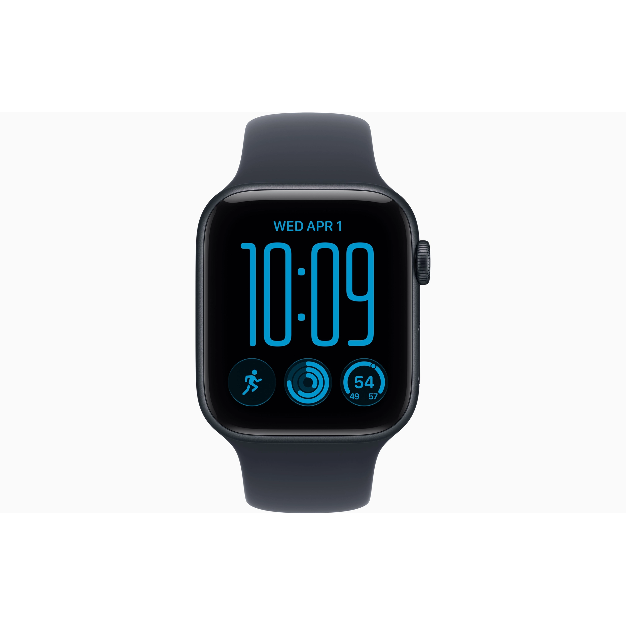 Apple Watch SE 3 GPS + Cellular 44mm Midnight Aluminium Case with Navy Blue Sport Band - S/M