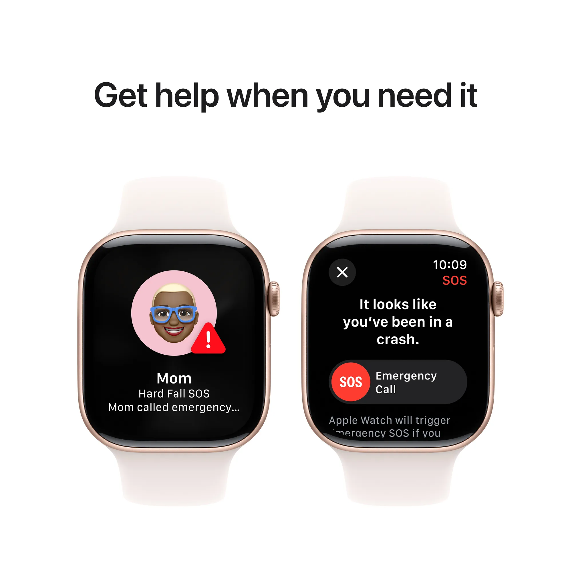 Apple Watch Series 10 GPS, 42 mm-es rozéarany alumíniumtok, lágy rózsaszín sportszíj - M/L