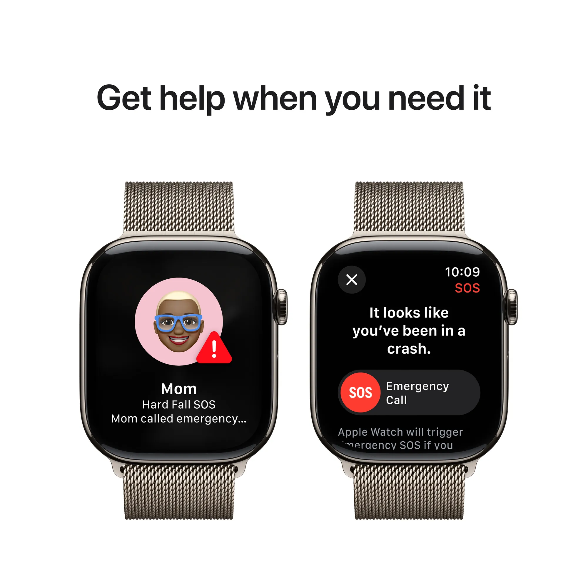 Apple Watch Series 10 GPS + Cellular, 42 mm-es natúr titántok, natúr milánói szíj