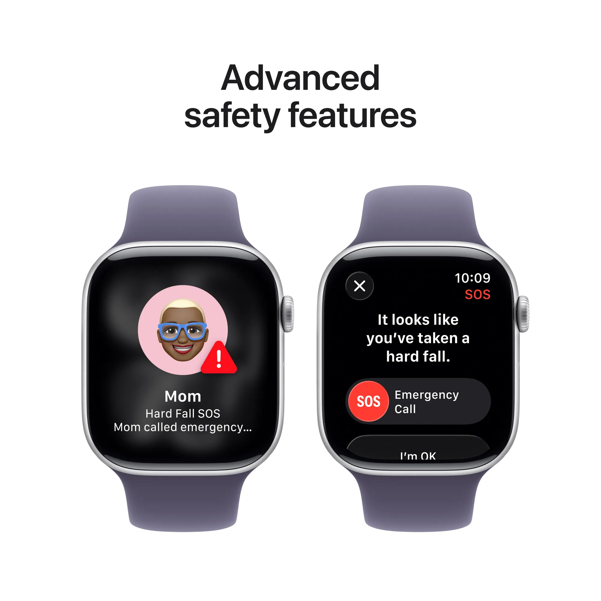 Apple Watch Series 11 GPS, 42 mm-es ezüstszínű alumíniumtok, ködös lila sportszíj – SM