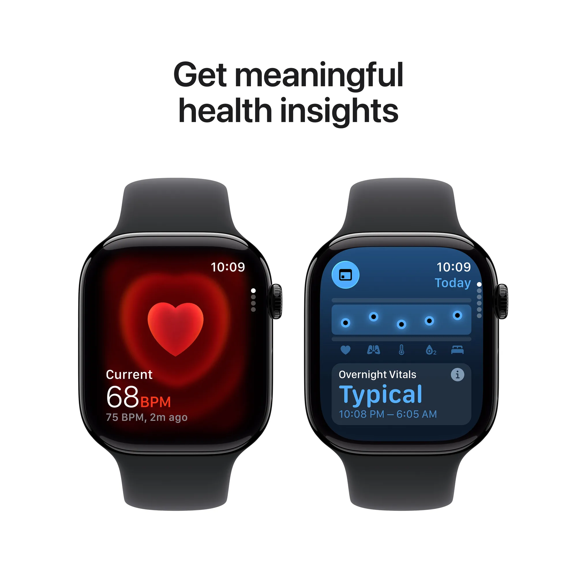 Apple Watch Series 11 GPS, 46 mm-es kozmoszfekete alumíniumtok, fekete sportszíj – ML
