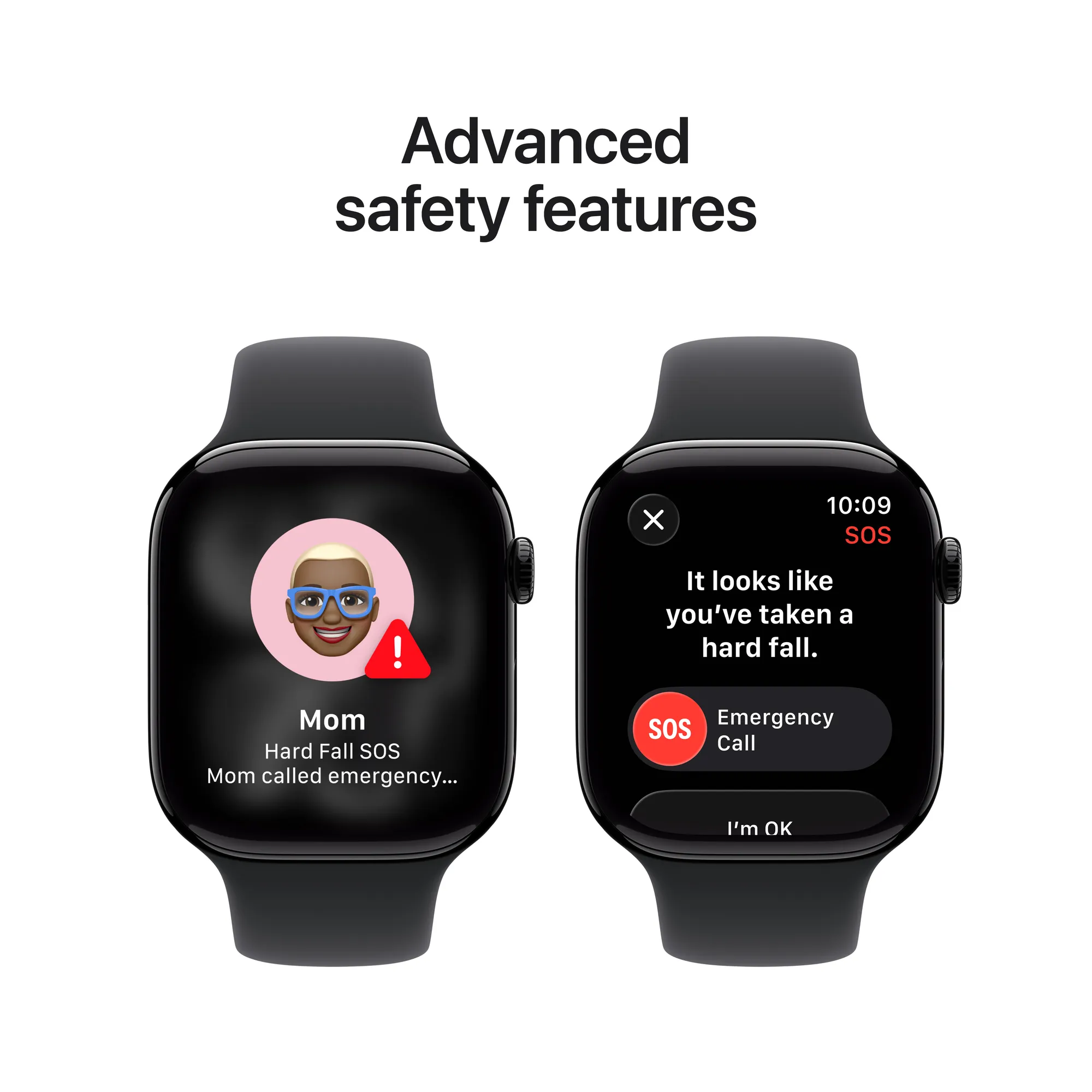 Apple Watch Series 11 GPS, 46 mm-es kozmoszfekete alumíniumtok, fekete sportszíj – ML