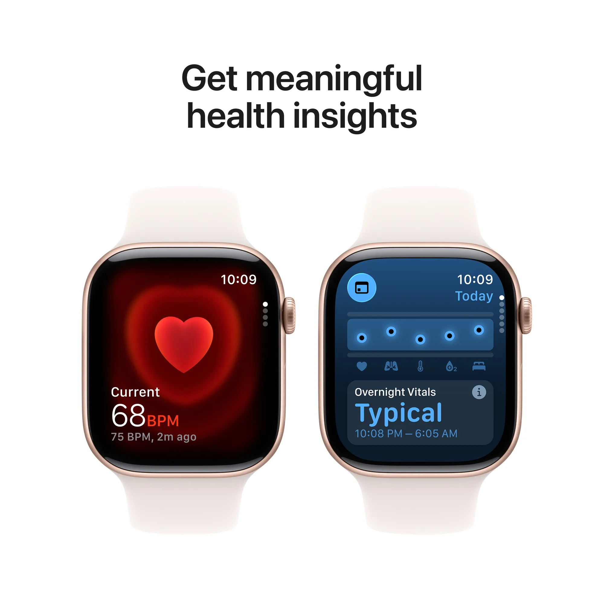 Apple Watch Series 11 GPS, 46 mm-es rozéarany alumíniumtok, lágy rózsaszín sportszíj – SM
