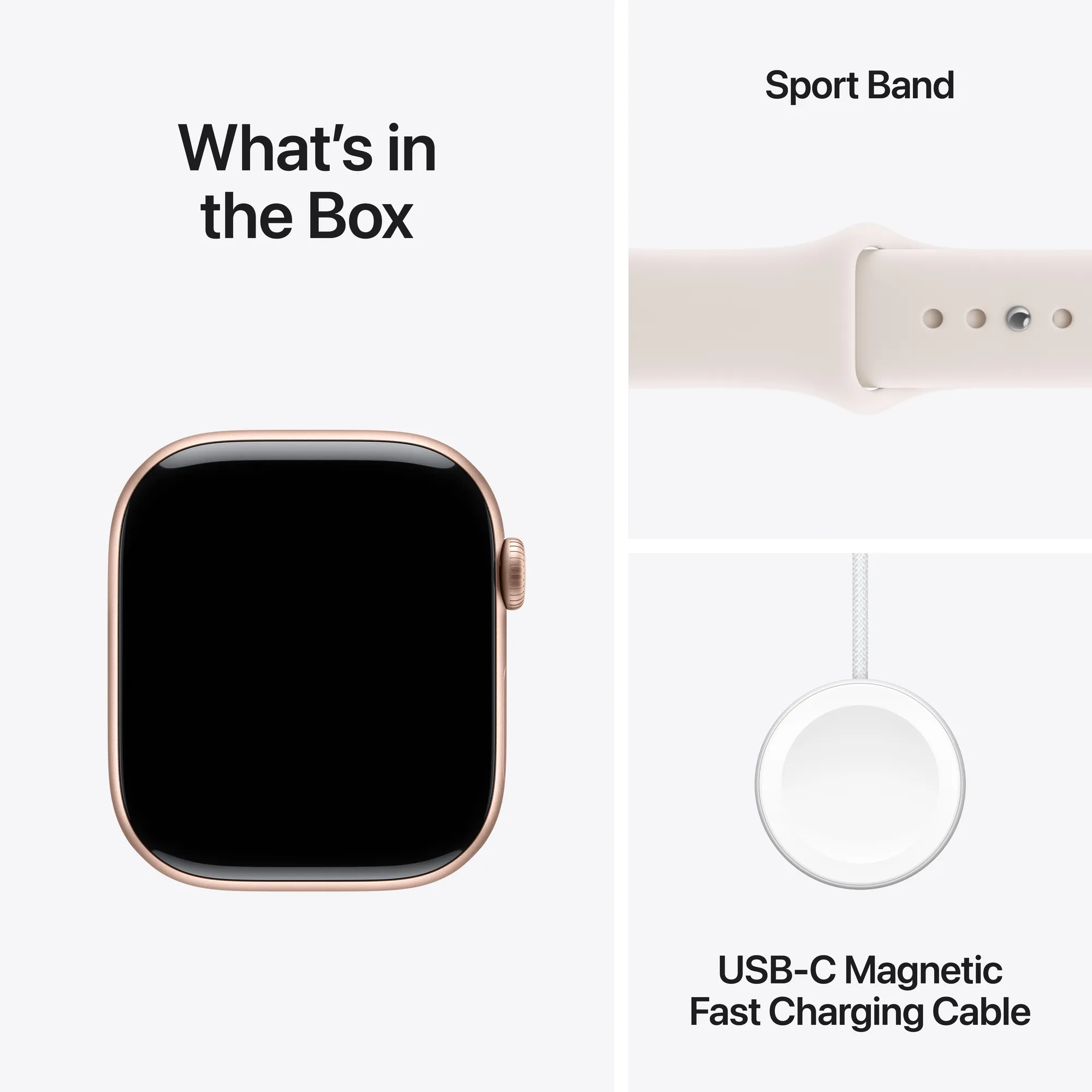 Apple Watch Series 11 GPS, 46 mm-es rozéarany alumíniumtok, lágy rózsaszín sportszíj – SM