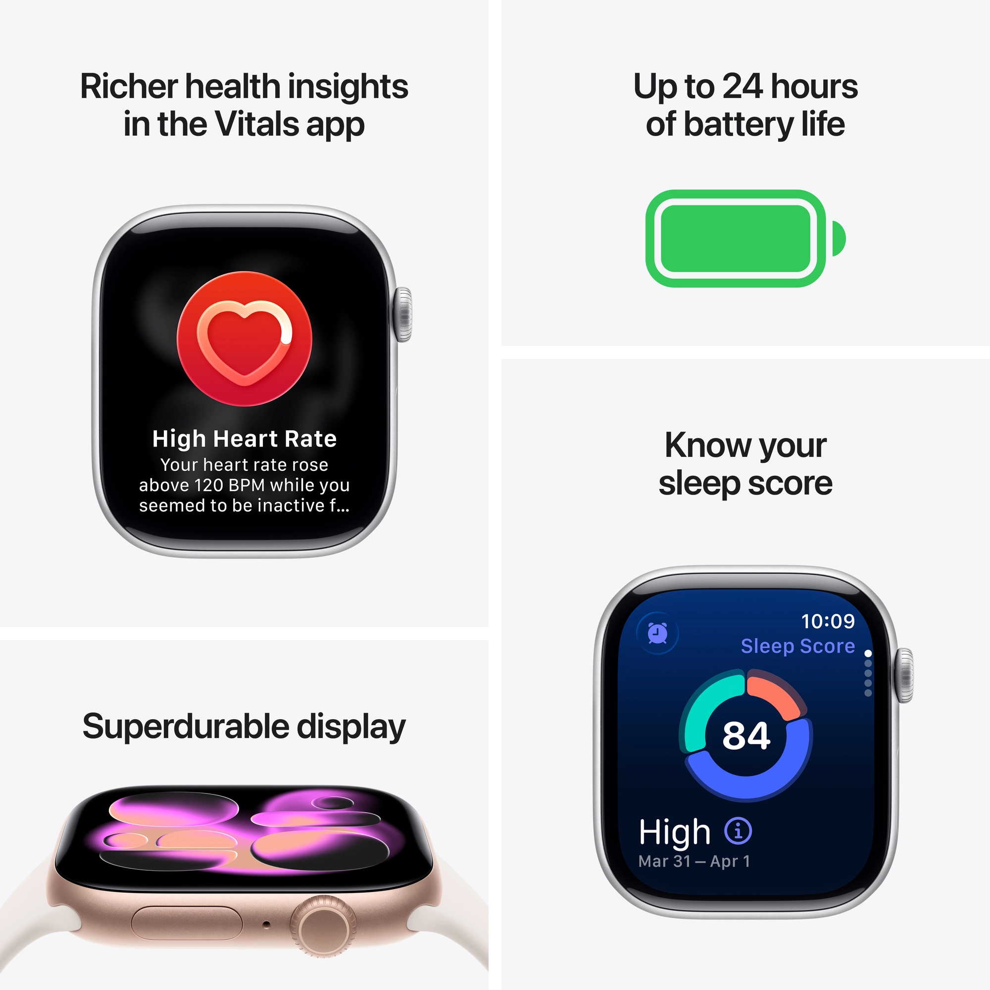 Apple Watch Series 11 GPS + Cellular, 42 mm-es natúr titántok, natúr milánói szíj