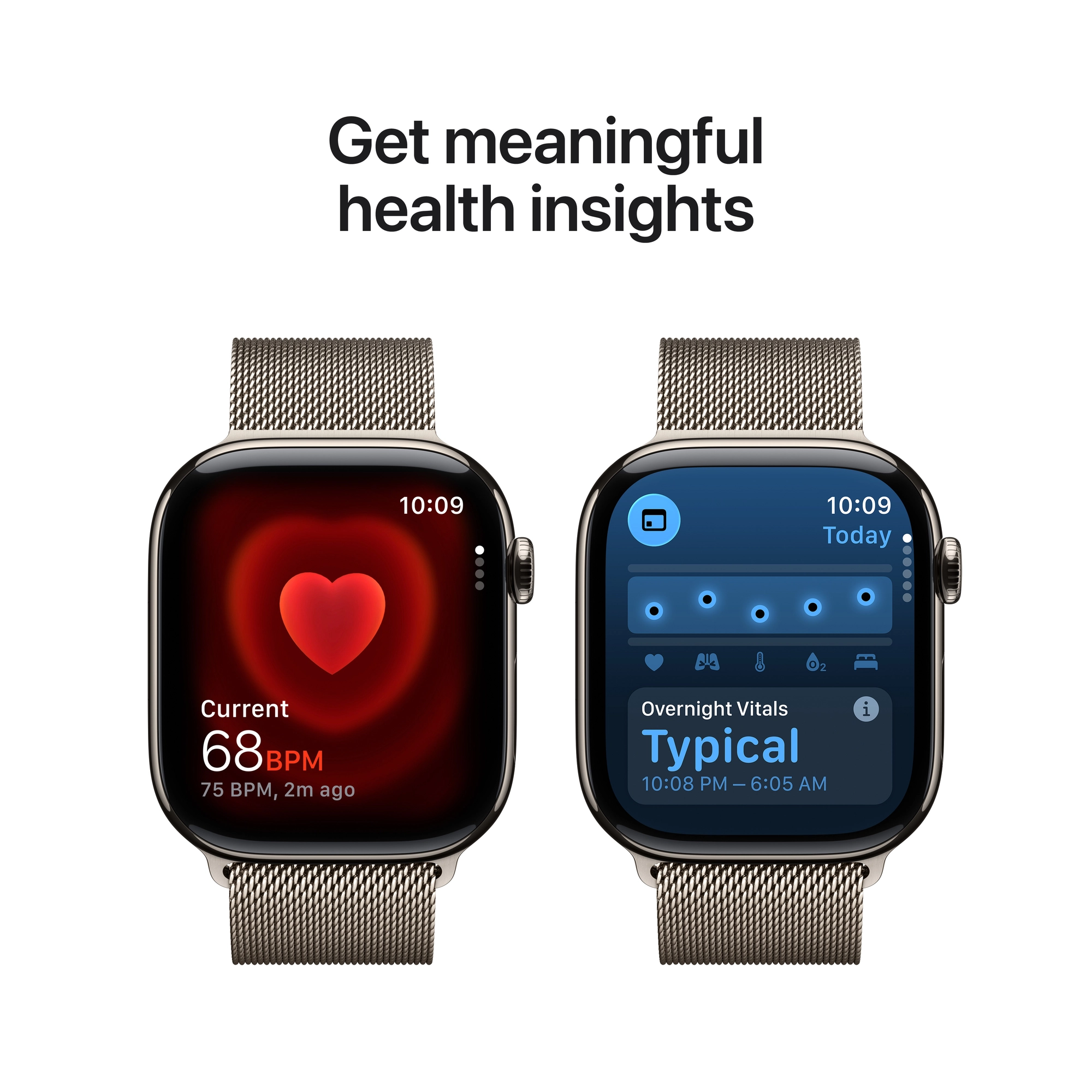 Apple Watch Series 11 GPS + Cellular, 42 mm-es natúr titántok, natúr milánói szíj