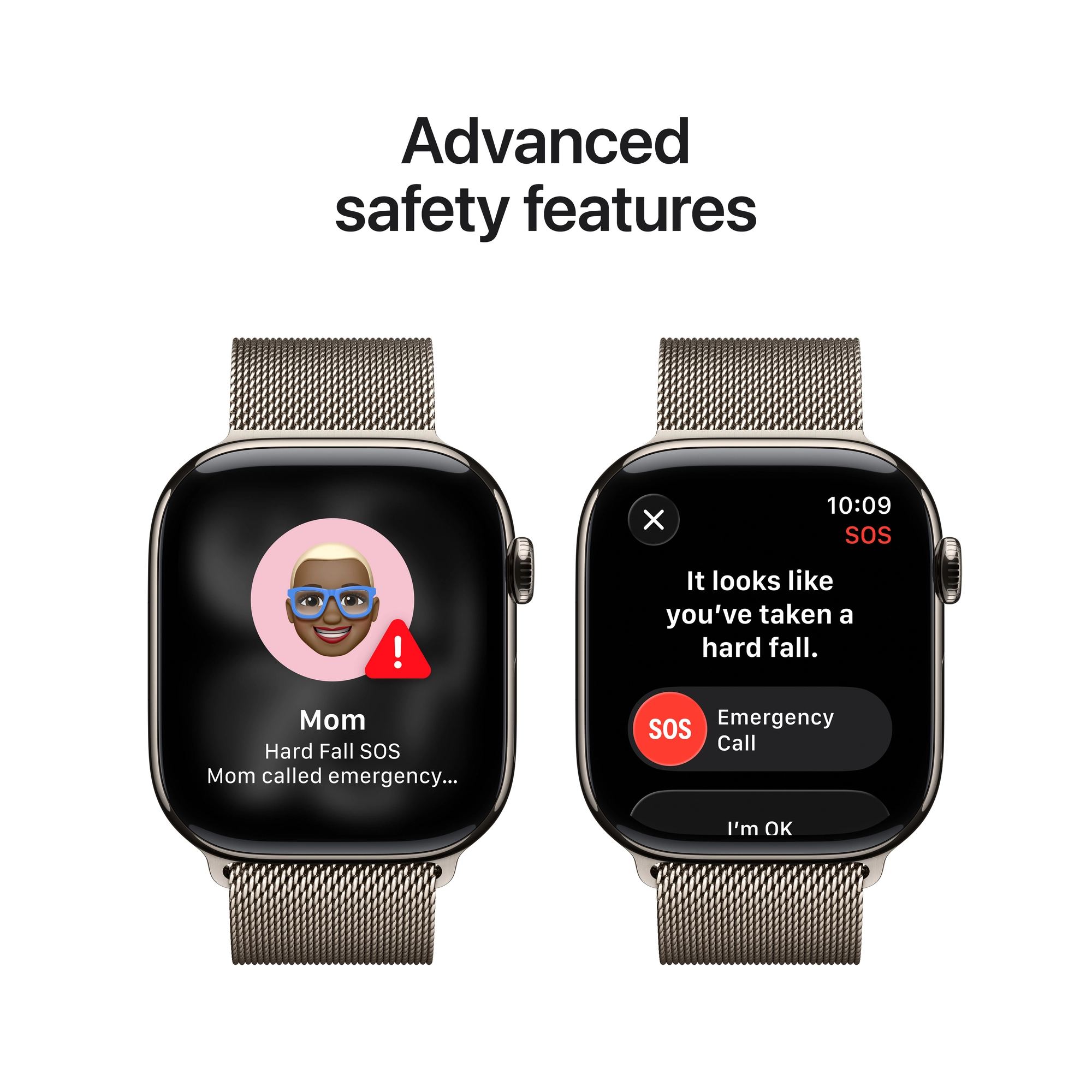 Apple Watch Series 11 GPS + Cellular, 42 mm-es natúr titántok, natúr milánói szíj