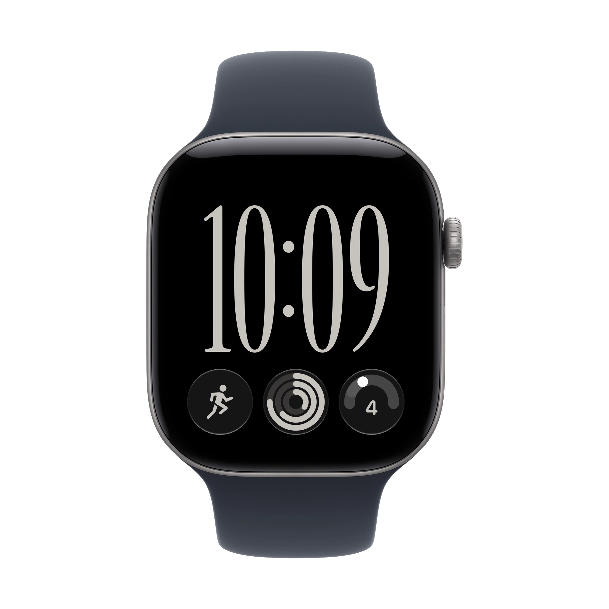Apple Watch Series 12 GPS 46mm Space Grey Aluminium Case with Navy Blue Sport Band - M/L