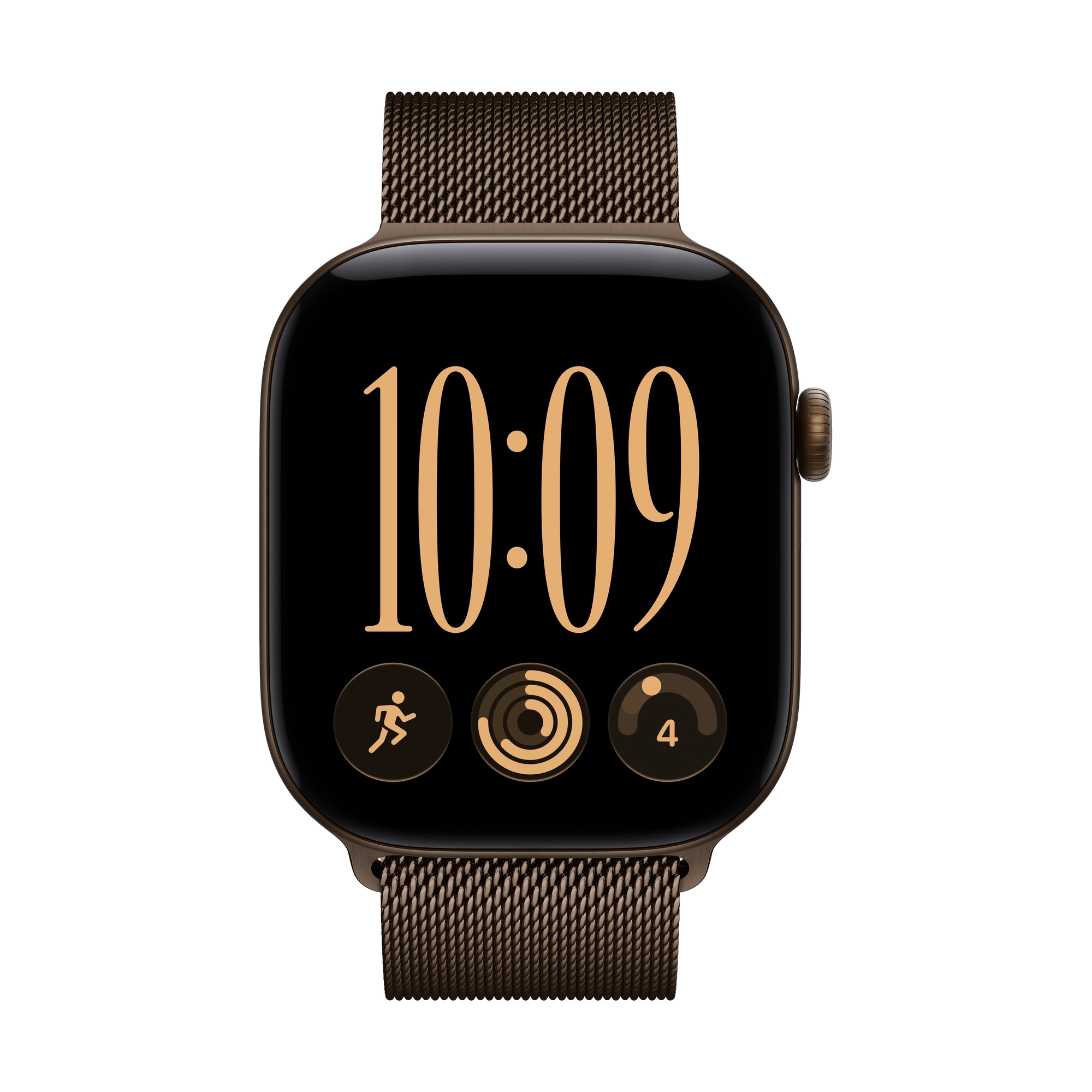 Apple Watch Series 12 GPS + Cell 46mm Dark Bronze Aluminium Case Dark Bronze Milanese Loop - M/L