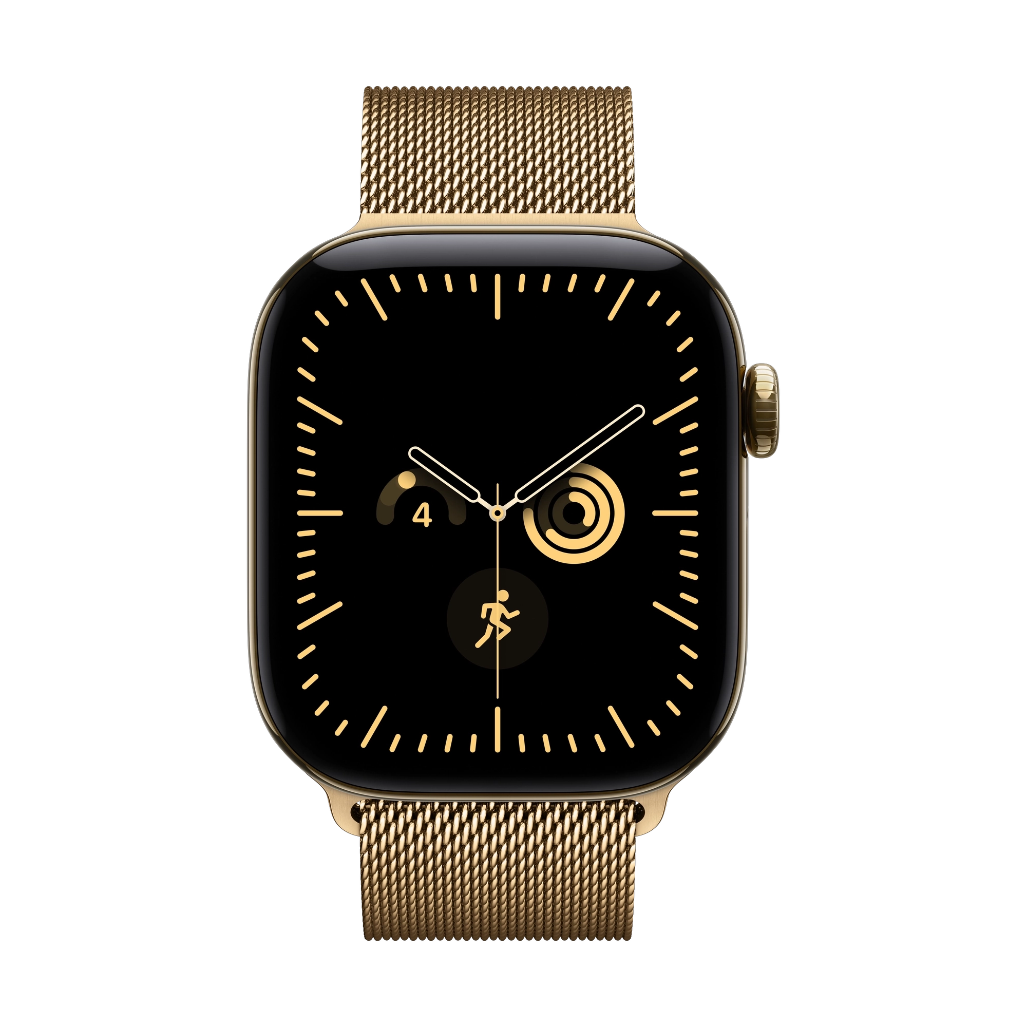 Apple Watch Series 12 GPS + Cell 46mm Radiant Gold Titanium Case Radiant Gold Milanese Loop - M/L