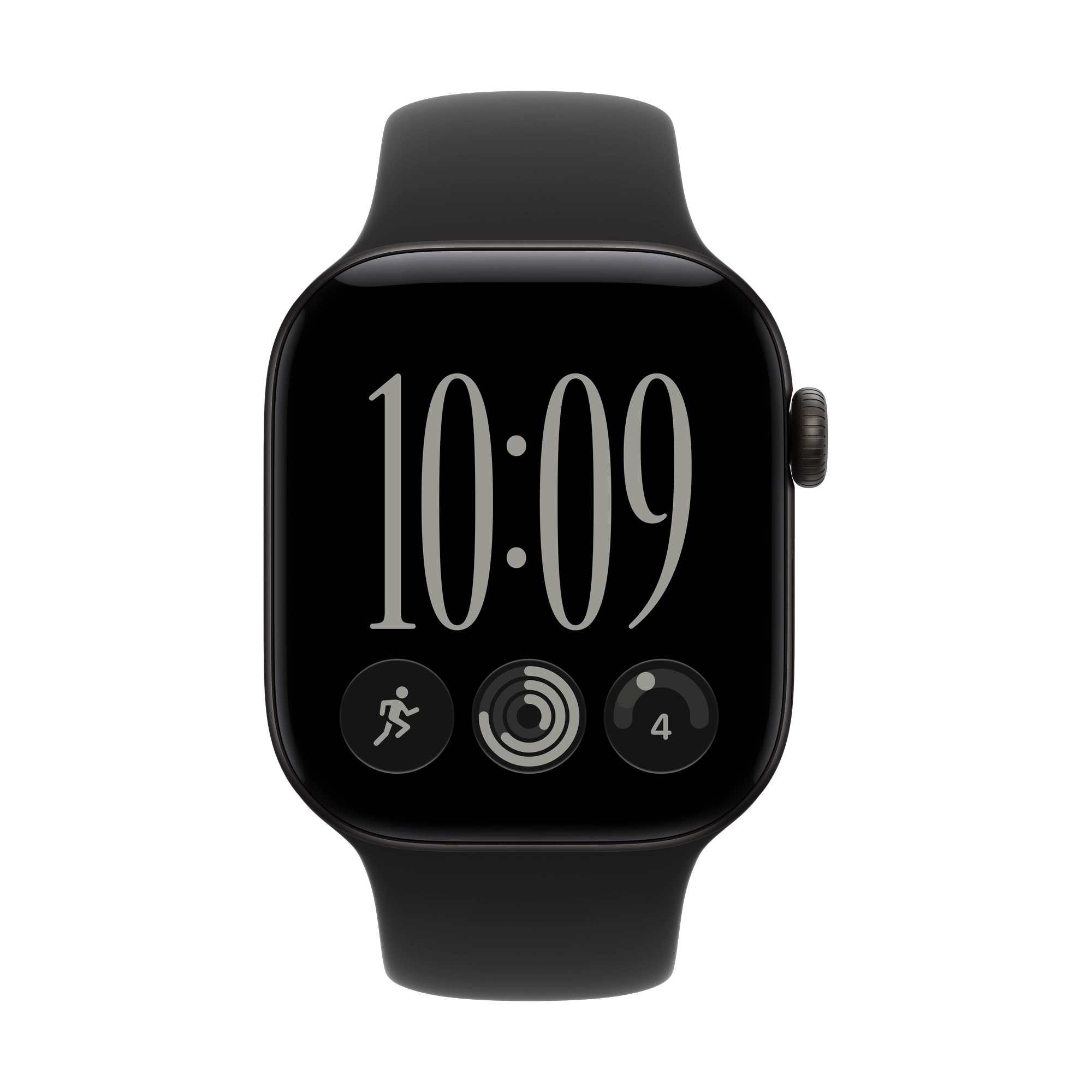 Apple Watch Series 12 GPS + Cellular 42mm Black Aluminium Case with Black Sport Band - M/L