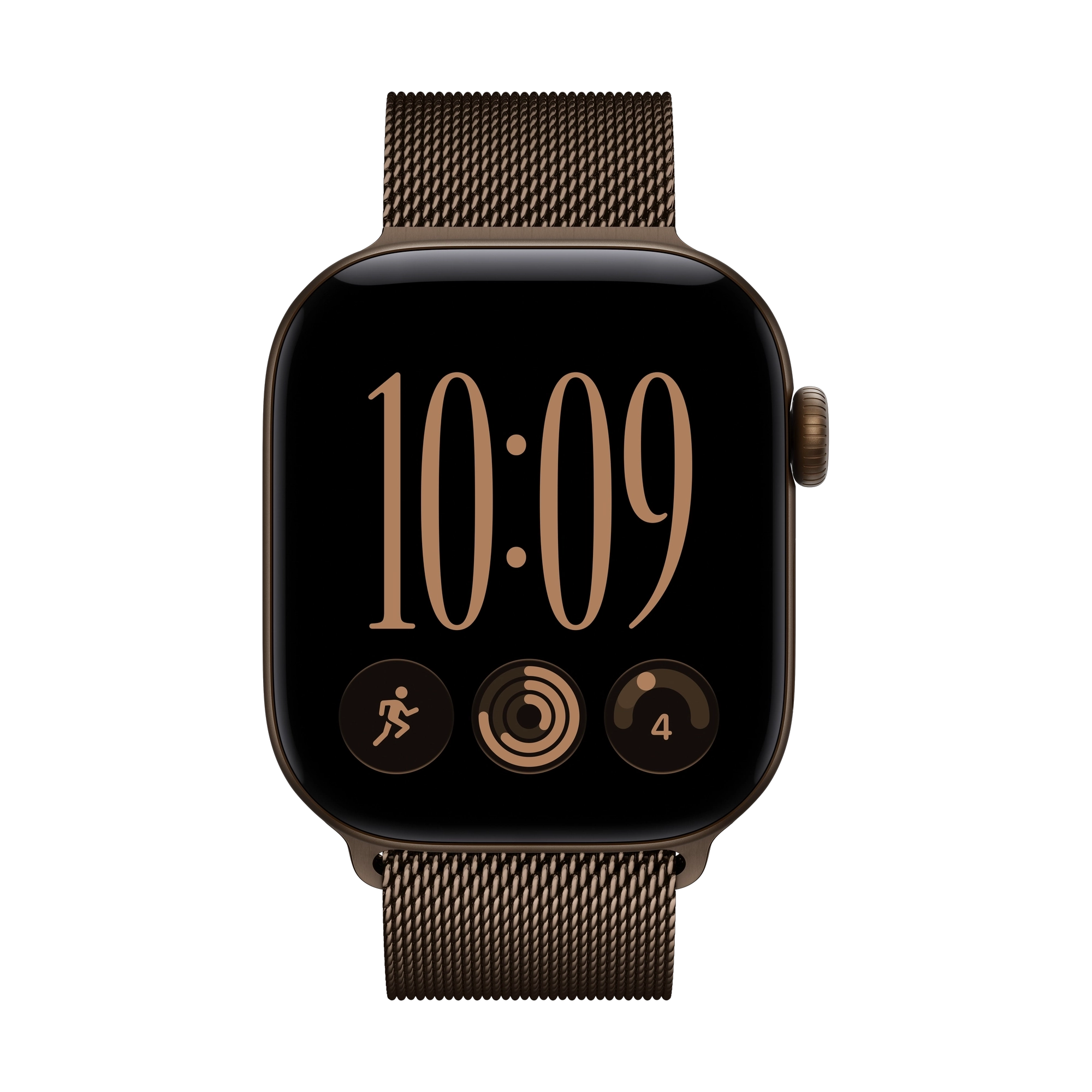 Apple Watch Series 12 GPS + Cellular 42mm Dark Bronze Aluminium Case with Dark Bronze Milanese Loop