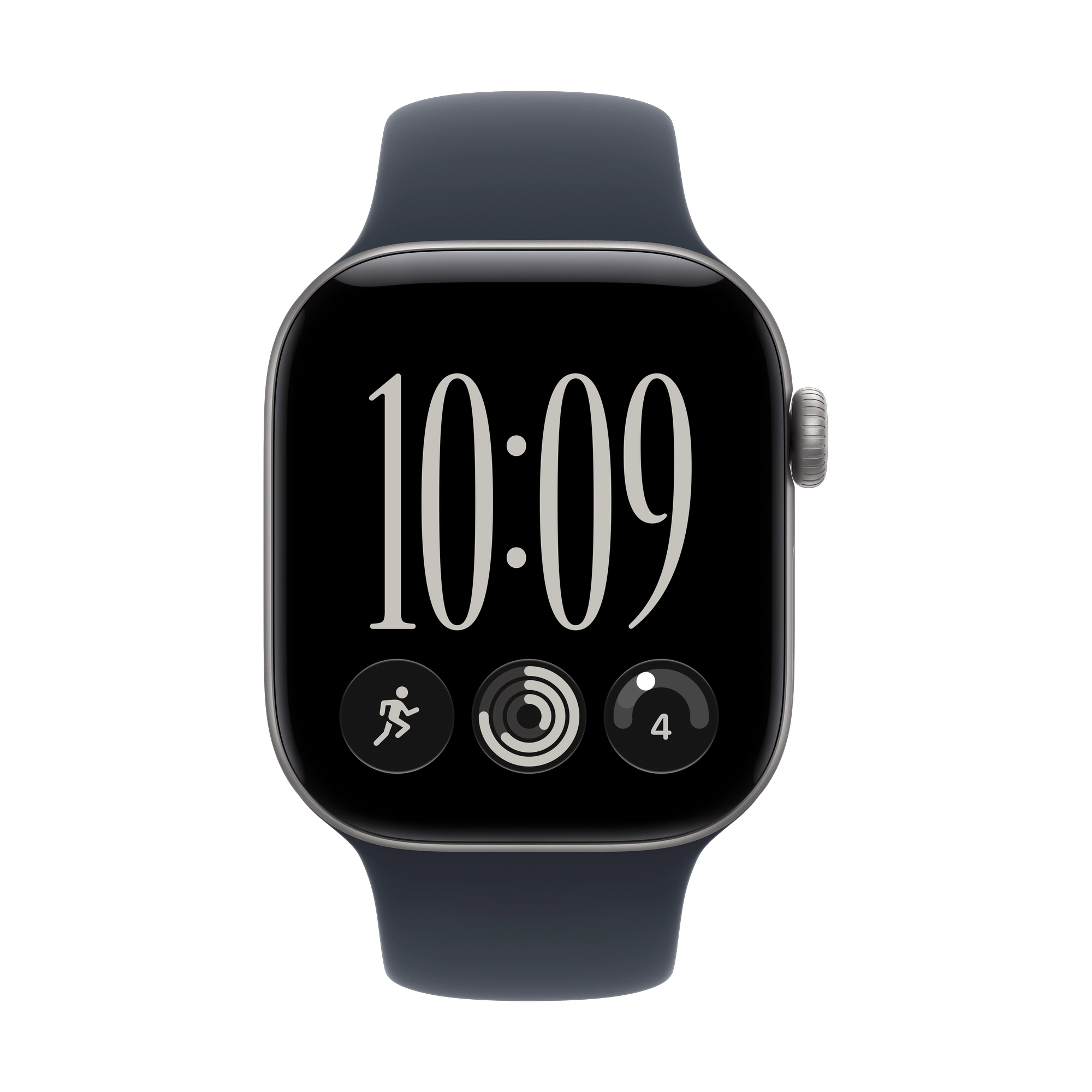 Apple Watch Series 12 GPS + Cellular 42mm Space Grey Aluminium Case with Navy Blue Sport Band - M/L