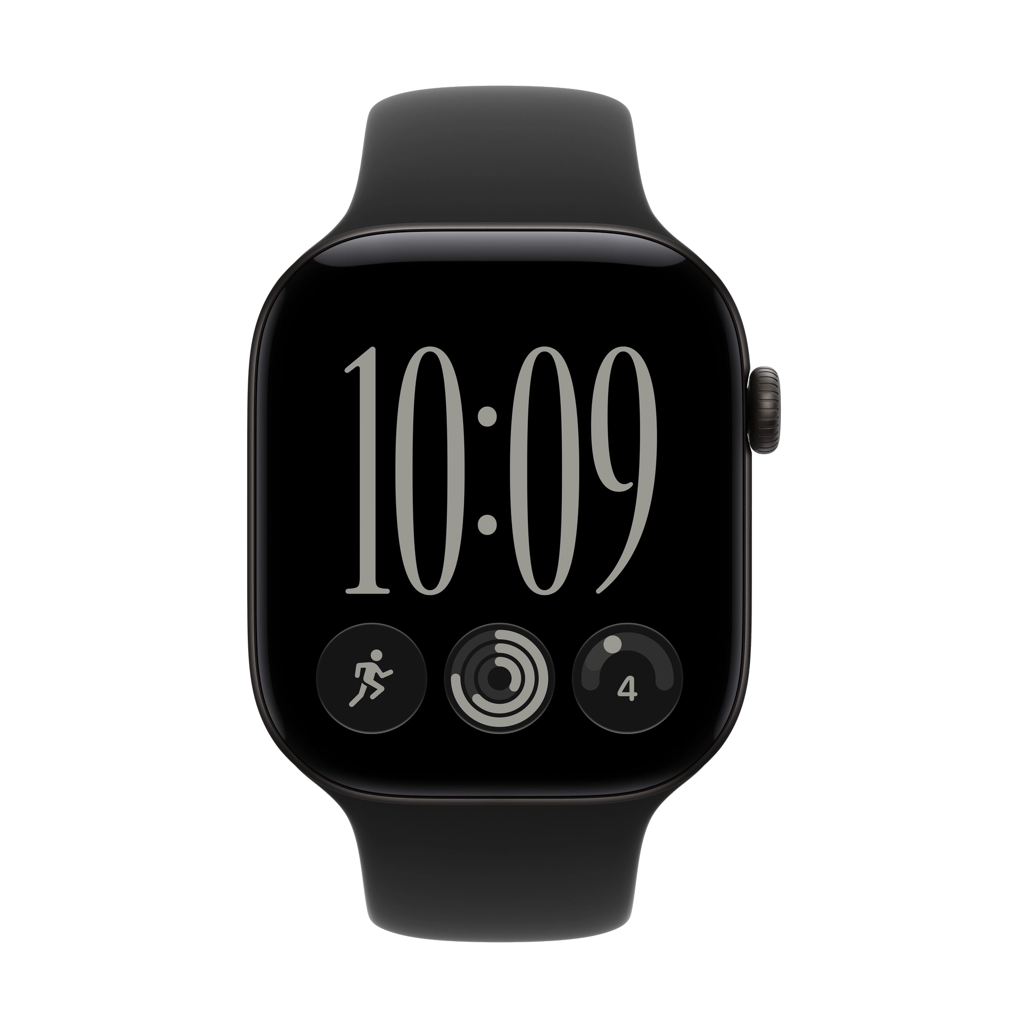 Apple Watch Series 12 GPS + Cellular 46mm Black Aluminium Case with Black Sport Band - M/L