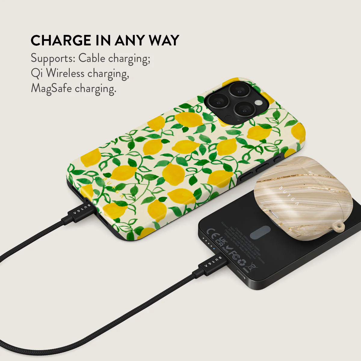 BURGA 5000mAh Magnetic Power Bank - Capri