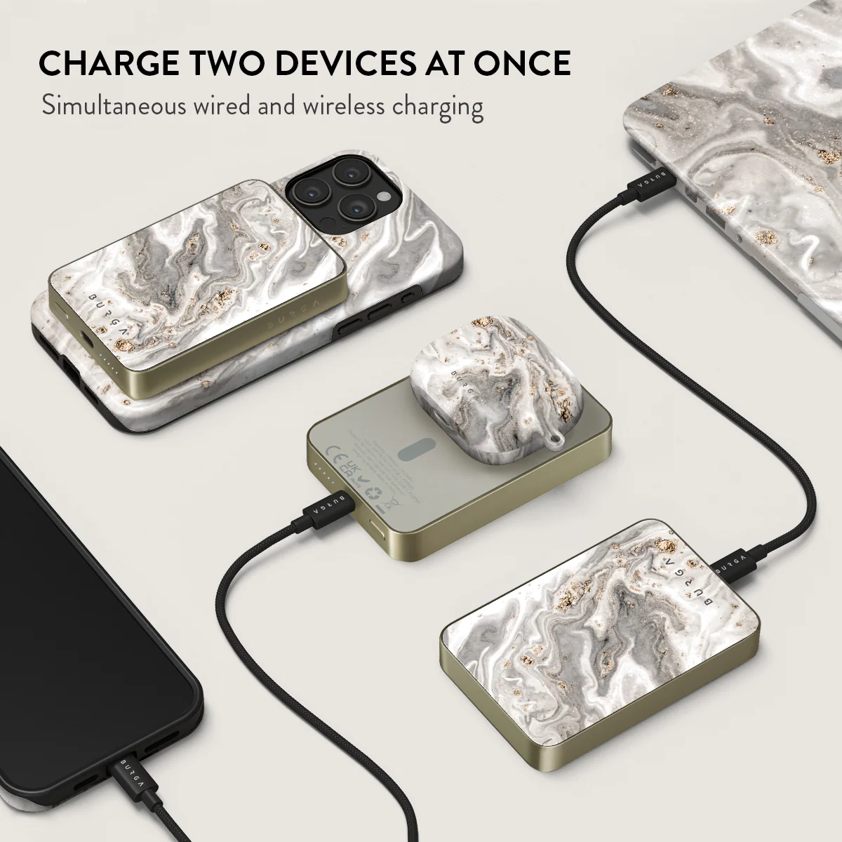 BURGA 5000mAh mágneses powerbank - hóvihar