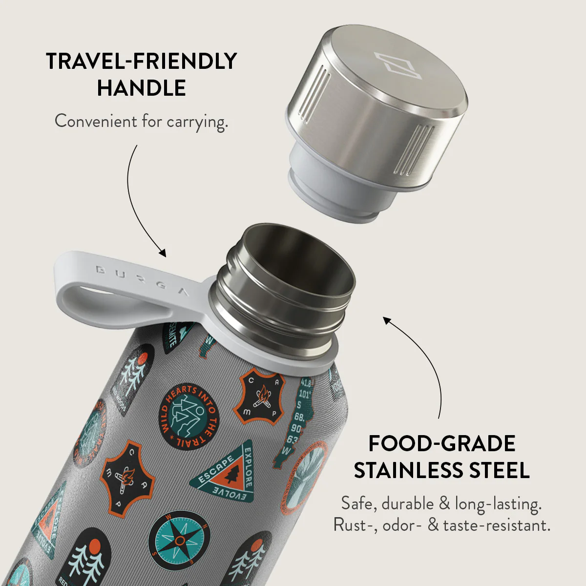 BURGA 500ml kulacs - basecamp