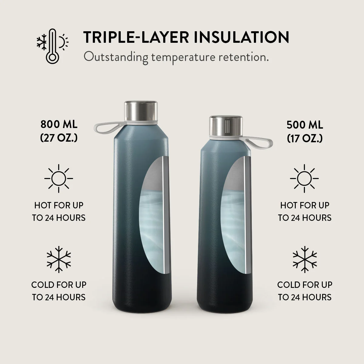 BURGA 500ml kulacs - black hole