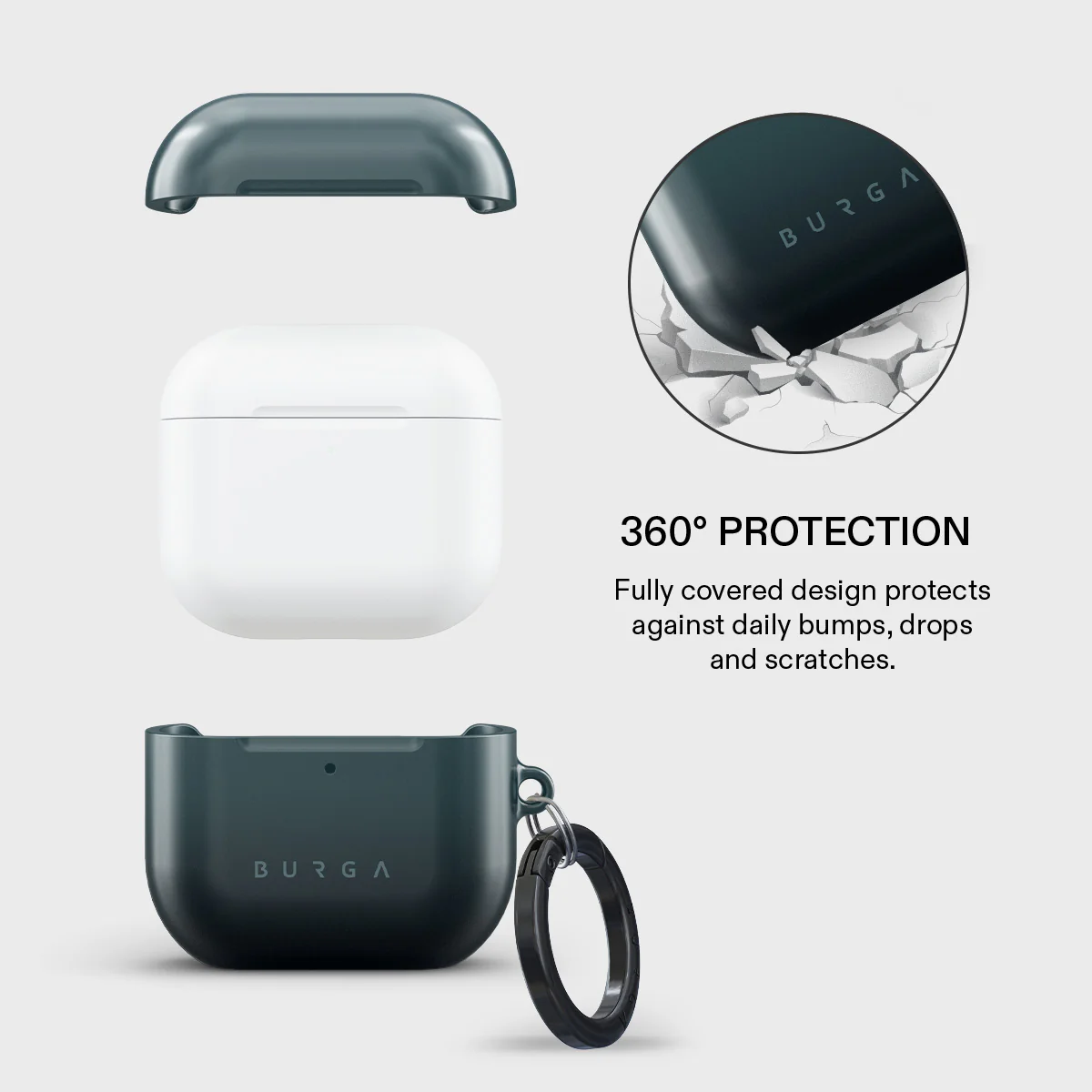 BURGA AirPods 4 tok - Black Hole