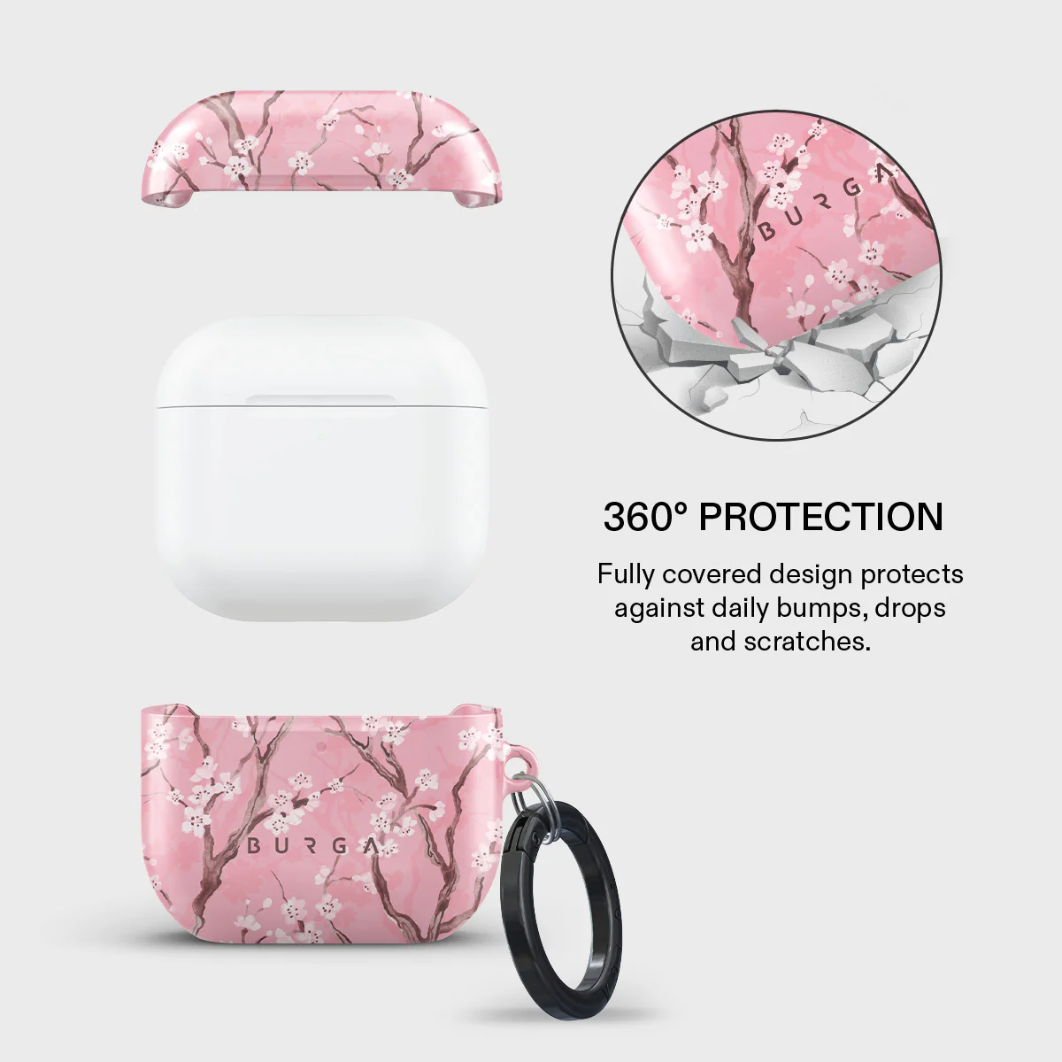 BURGA AirPods 4 tok - Sakura