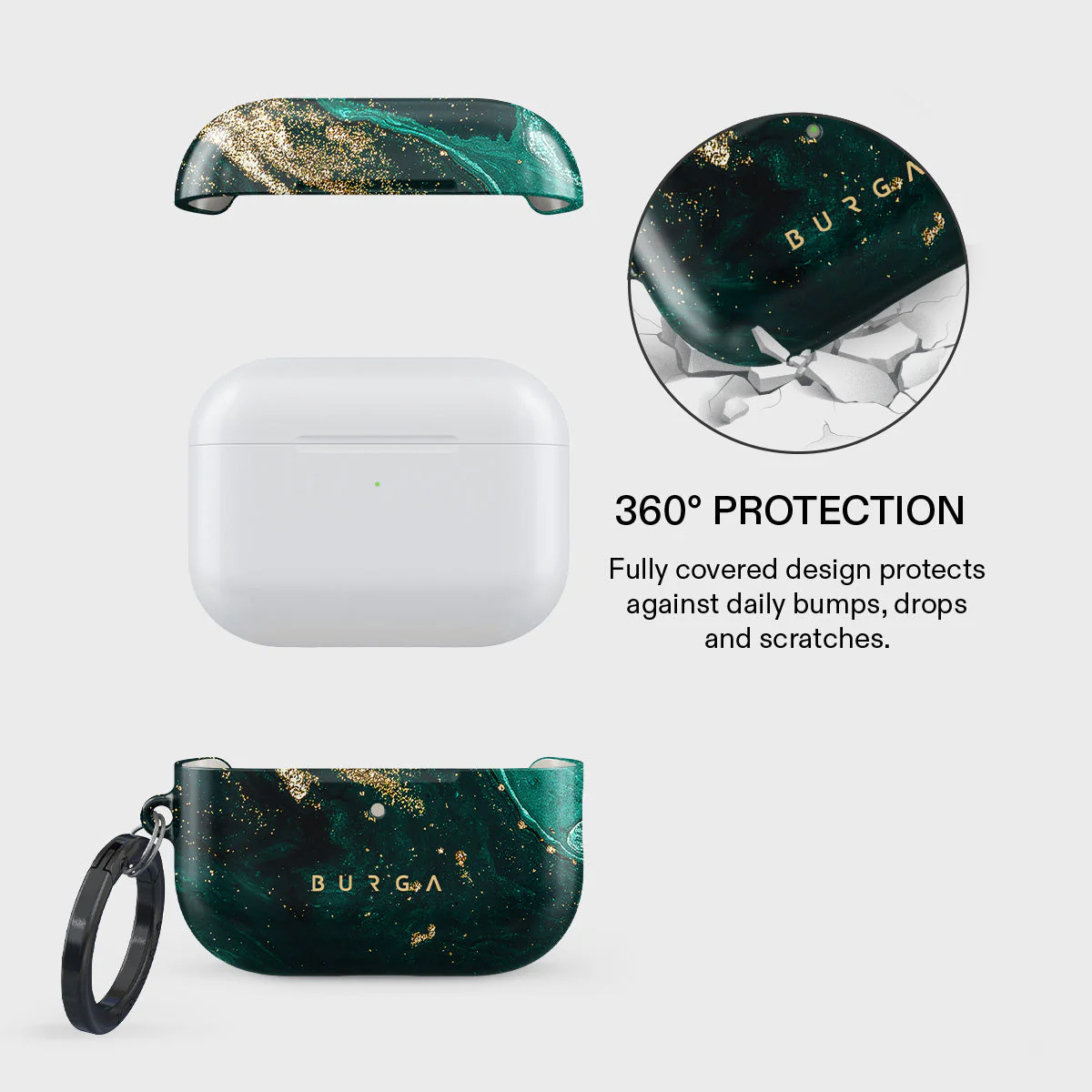 BURGA AirPods Pro 3 tok - Emerald Pool