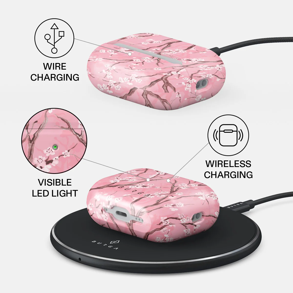 BURGA AirPods Pro 3 tok - Sakura
