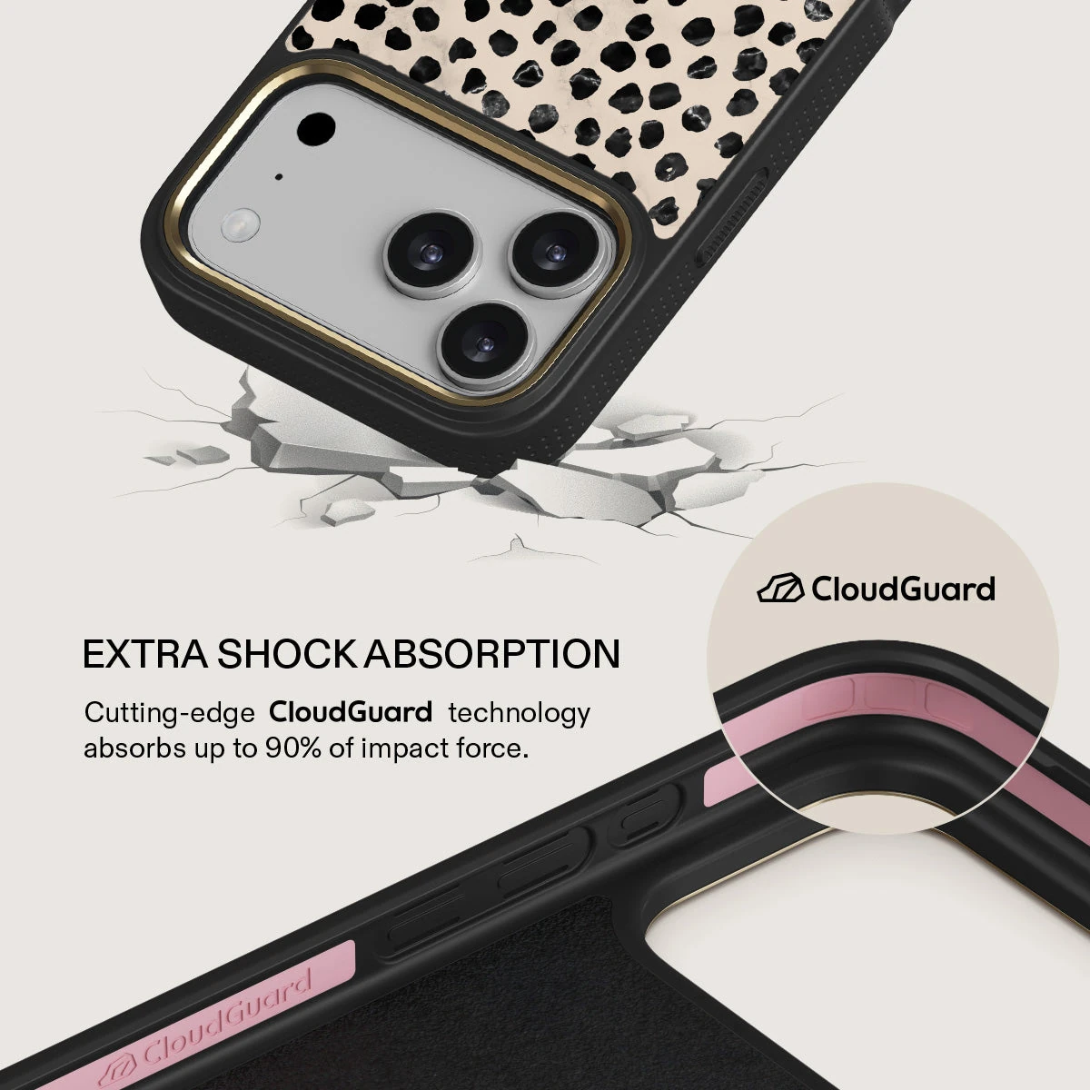 BURGA Elite Gold Ring MagSafe iPhone 18 Pro Max tok - Almond Latte