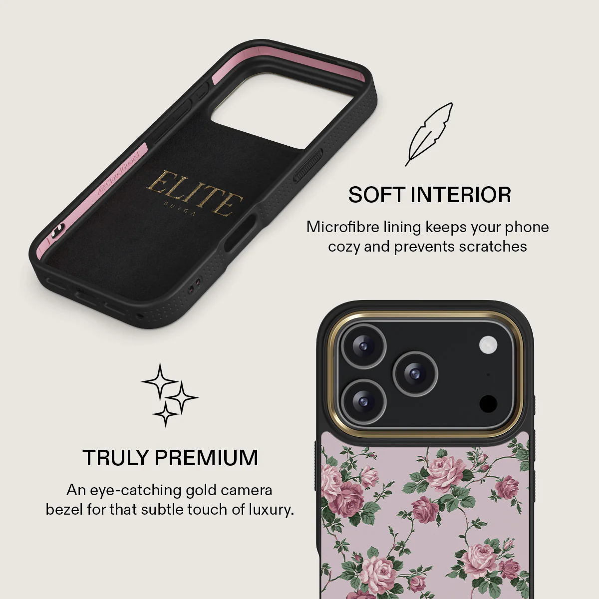 BURGA Elite Gold Ring MagSafe iPhone 17 Pro Max tok - Alice