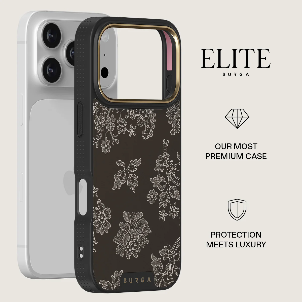 BURGA Elite Gold Ring MagSafe iPhone 17 Pro Max tok - Bandida