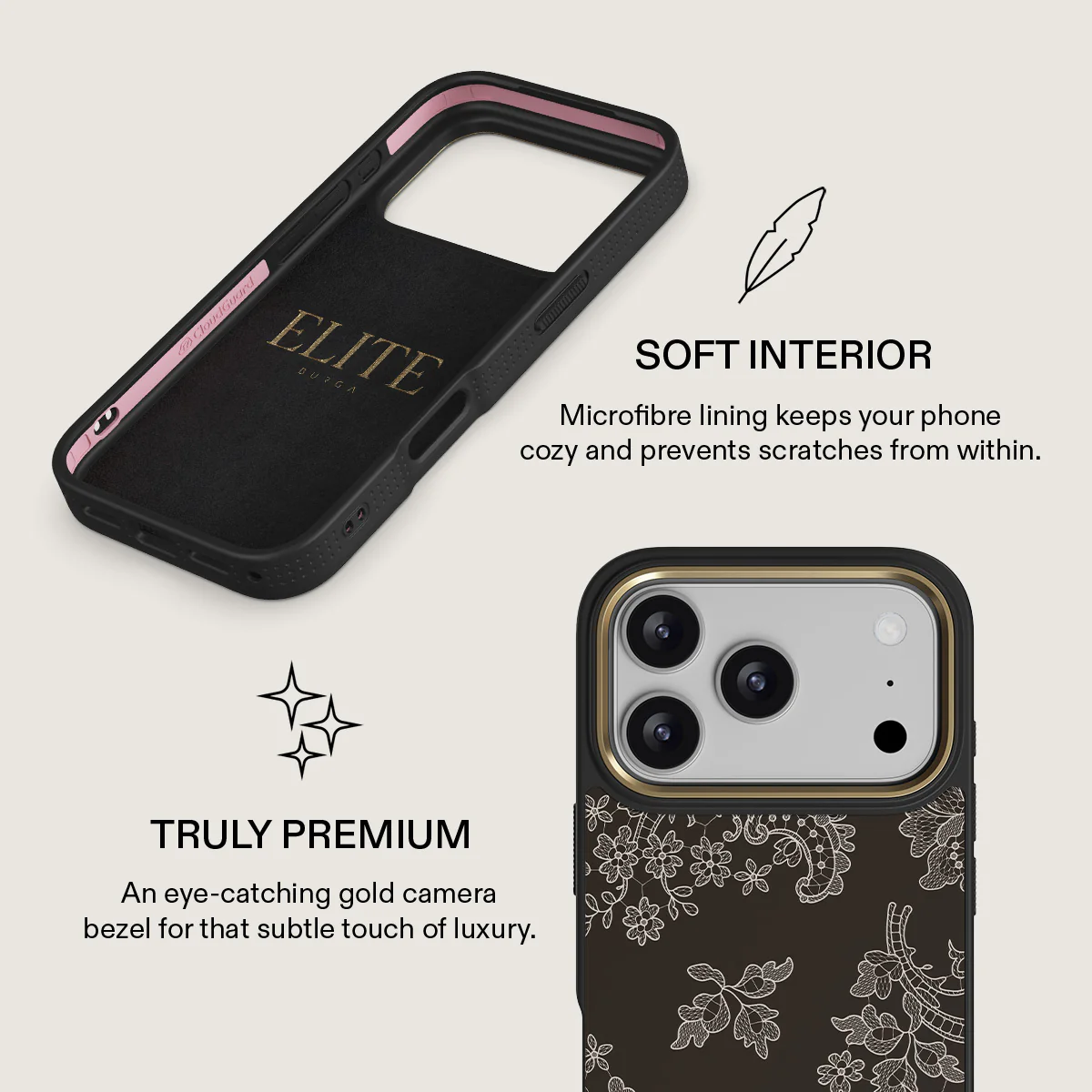 BURGA Elite Gold Ring MagSafe iPhone 17 Pro Max tok - Bandida