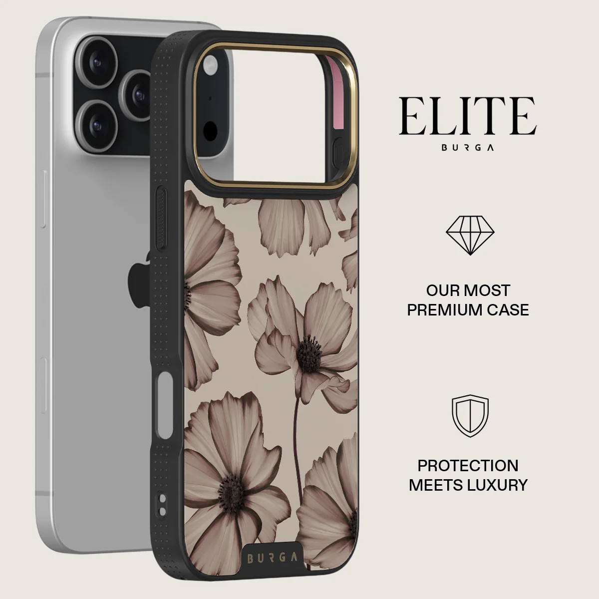 BURGA Elite Gold Ring MagSafe iPhone 17 Pro Max tok - Barely Yours