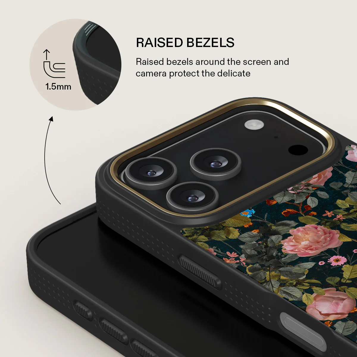 BURGA Elite Gold Ring MagSafe iPhone 17 Pro Max tok - Bloomy Garden