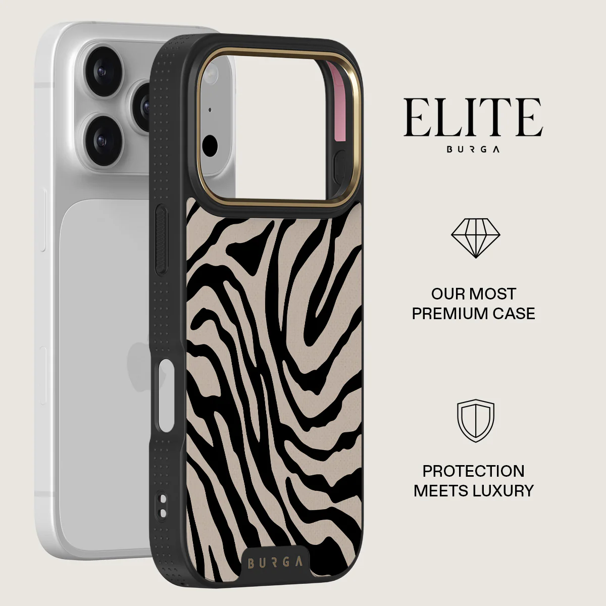 BURGA Elite Gold Ring MagSafe iPhone 17 Pro Max tok - Imperial