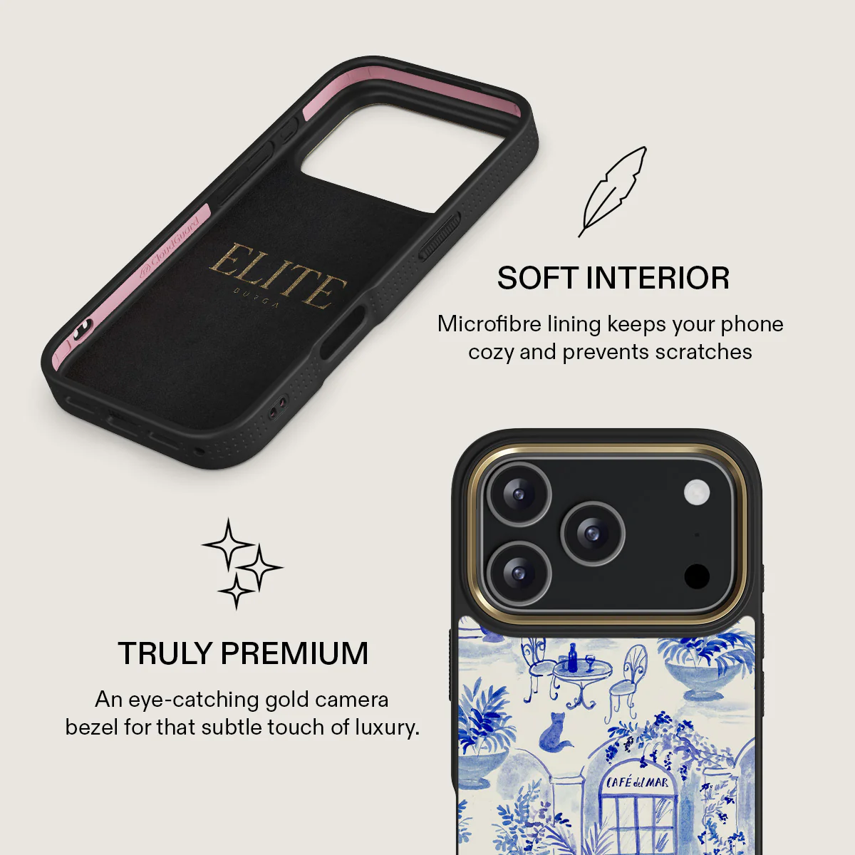 BURGA Elite Gold Ring MagSafe iPhone 17 Pro Max tok - Sobremesa