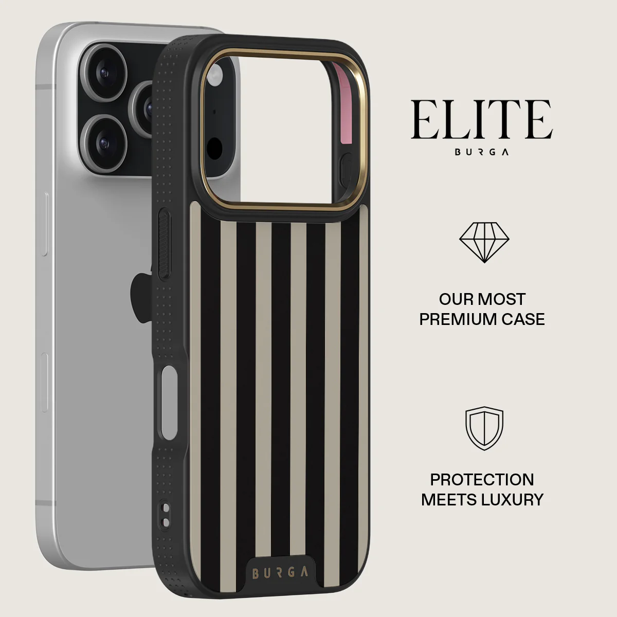 BURGA Elite Gold Ring MagSafe iPhone 17 Pro tok - Prophecy
