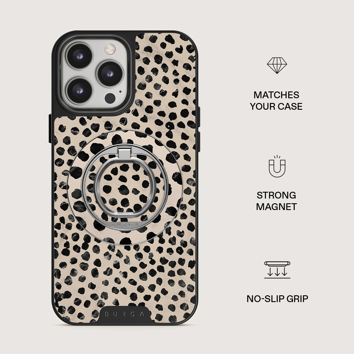 BURGA mágneses telefontartó karika - Almond Latte