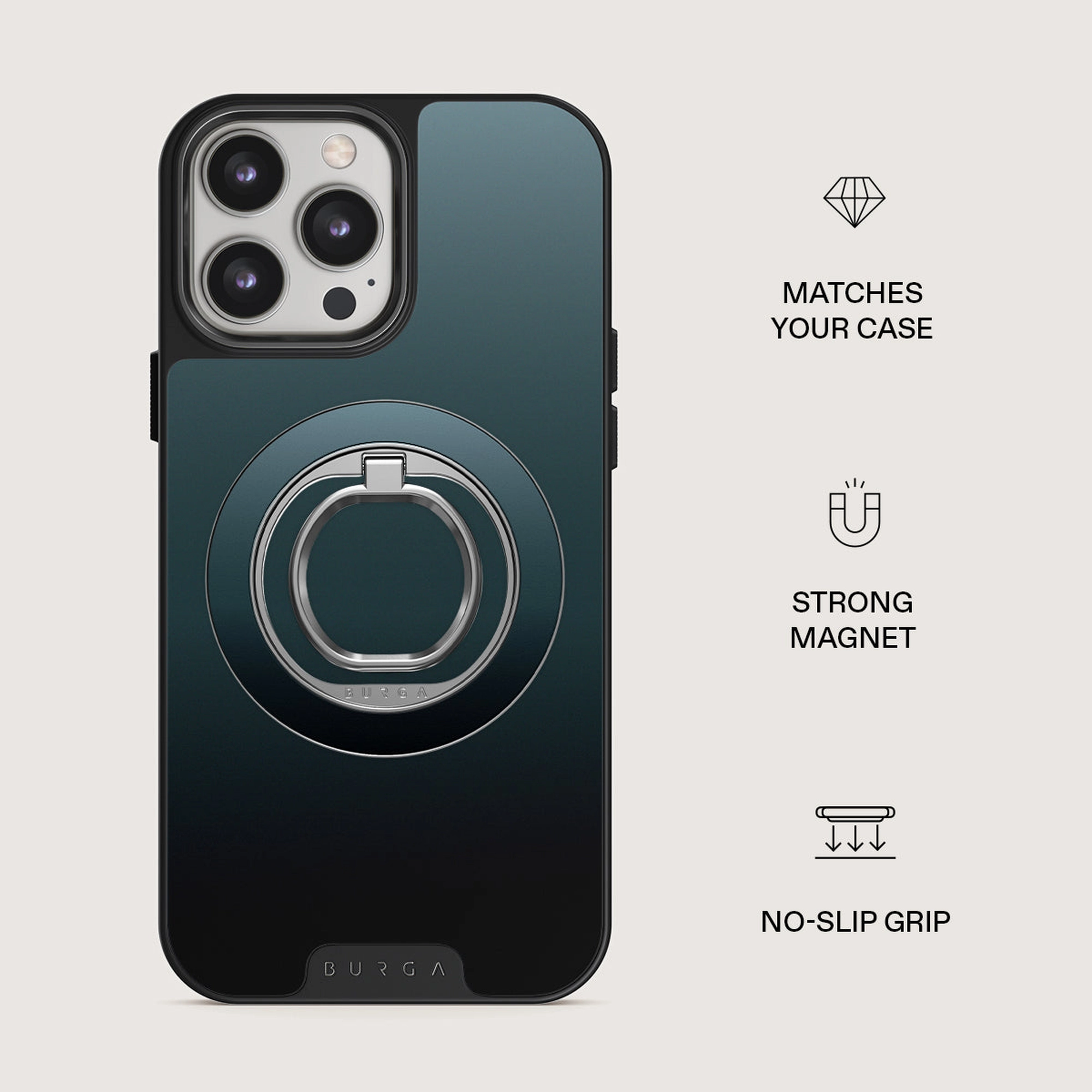 BURGA mágneses telefontartó karika - Black Hole