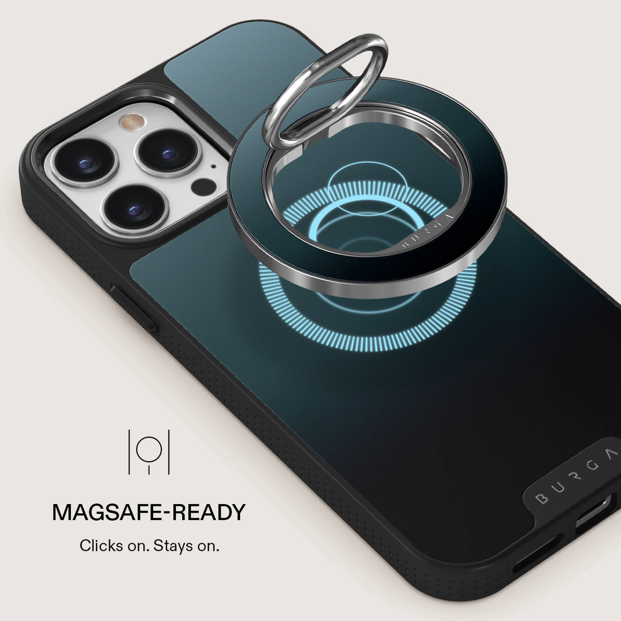 BURGA mágneses telefontartó karika - Black Hole