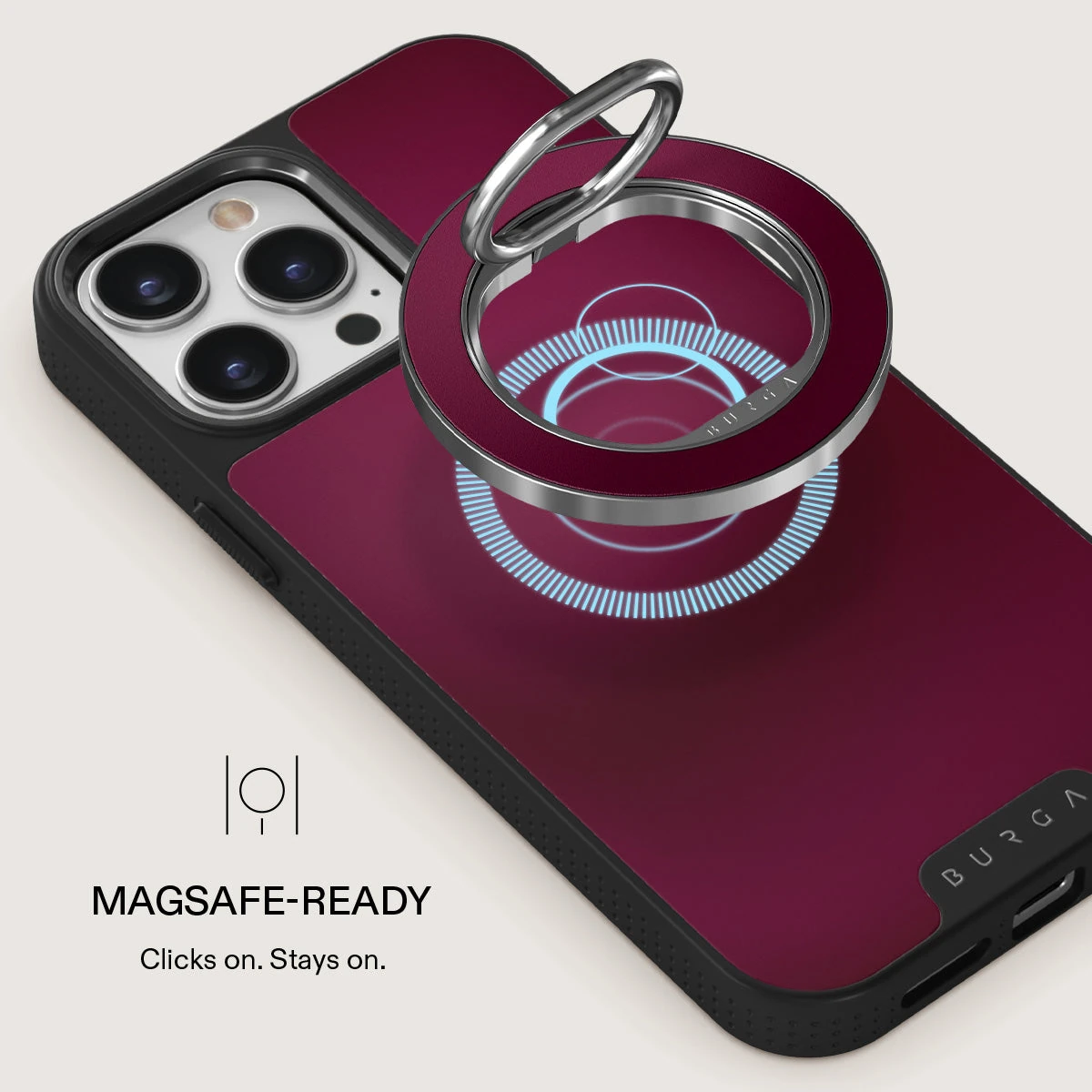 BURGA mágneses telefontartó karika - Dark Cherry