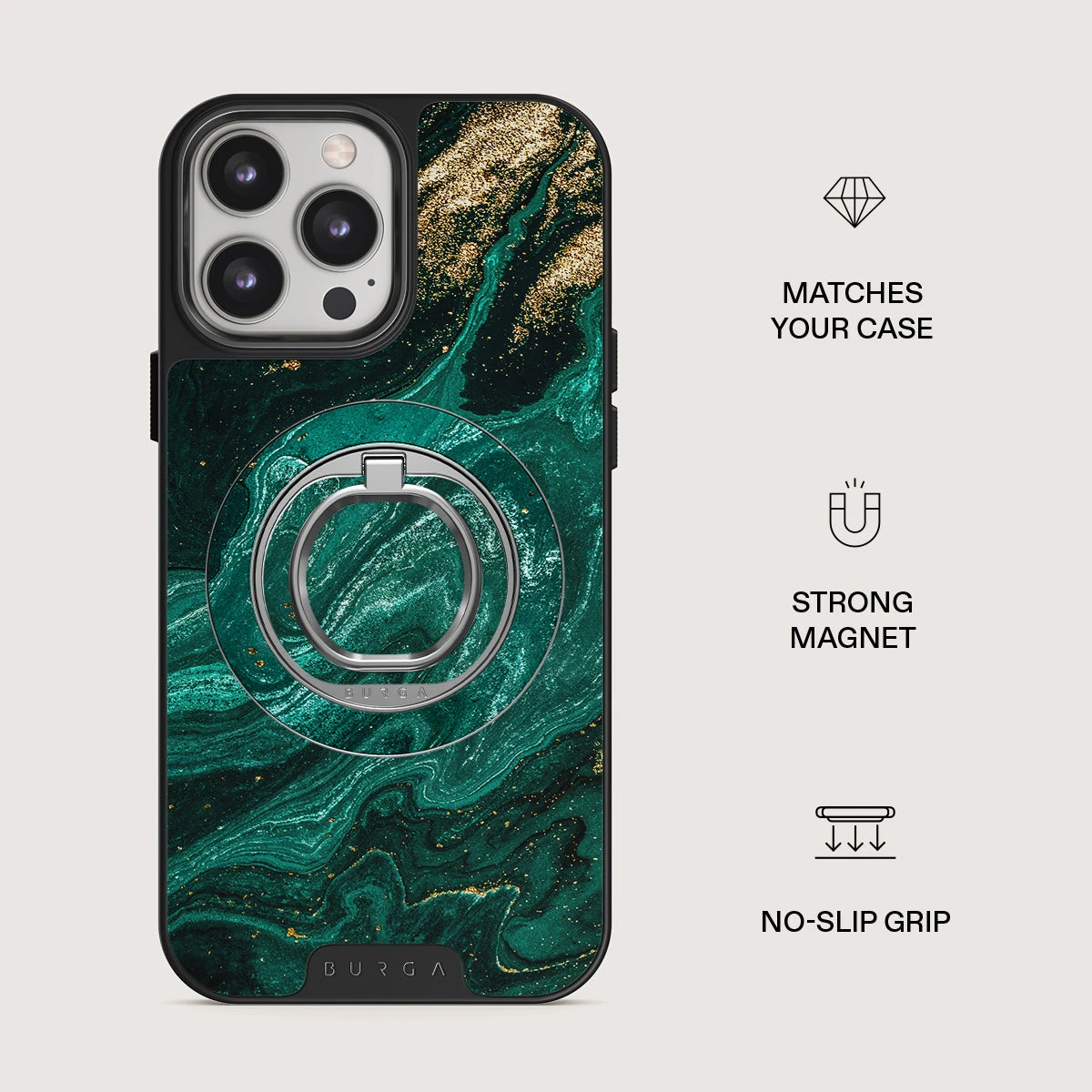 BURGA mágneses telefontartó karika - Emerald Pool