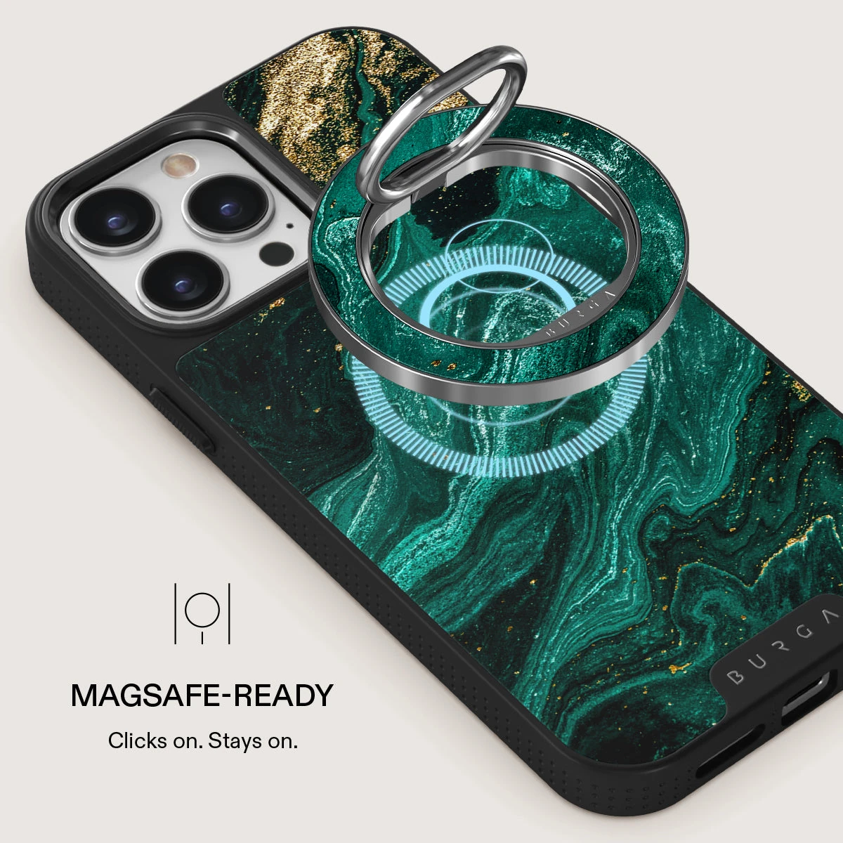 BURGA mágneses telefontartó karika - Emerald Pool