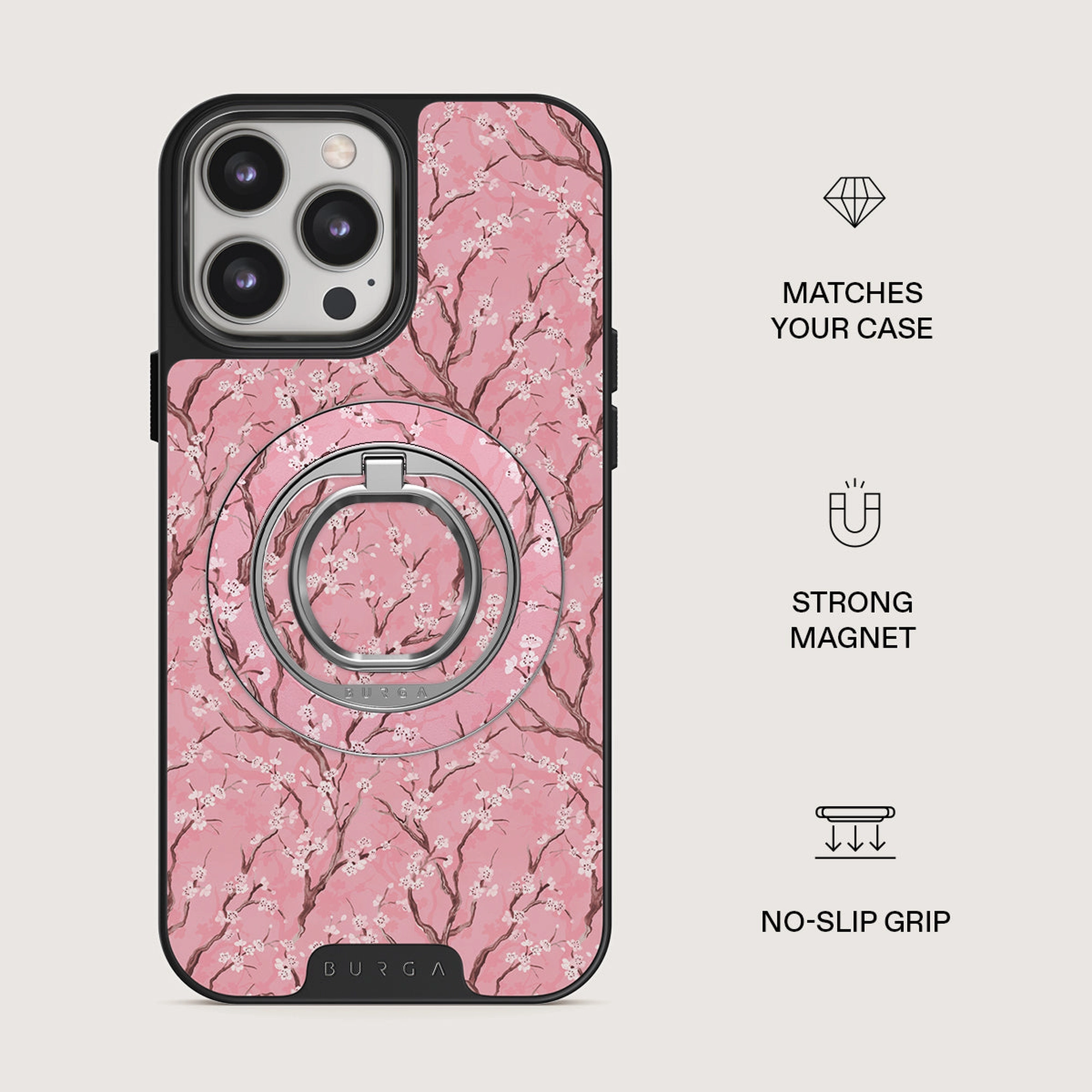 BURGA mágneses telefontartó karika - Sakura