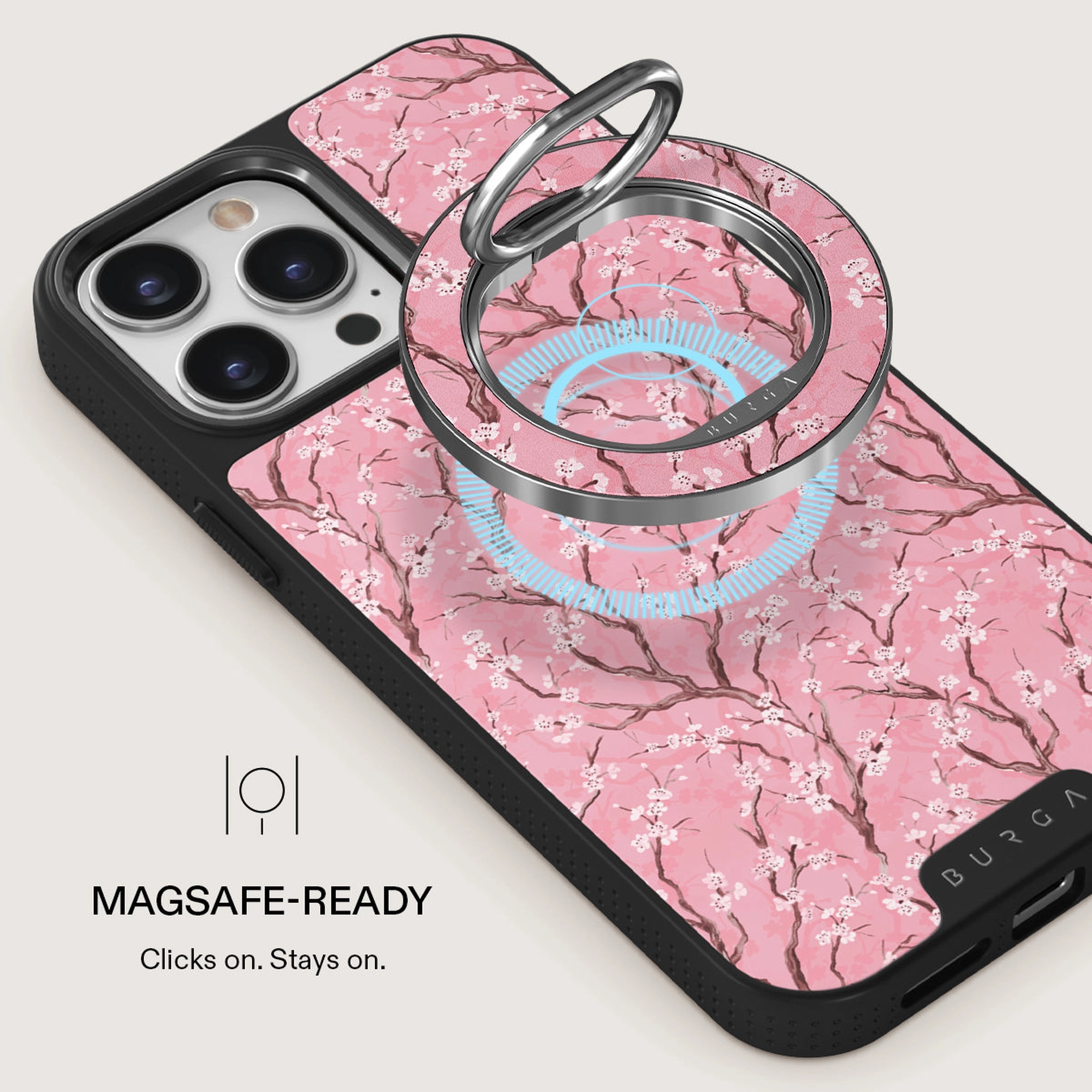 BURGA mágneses telefontartó karika - Sakura