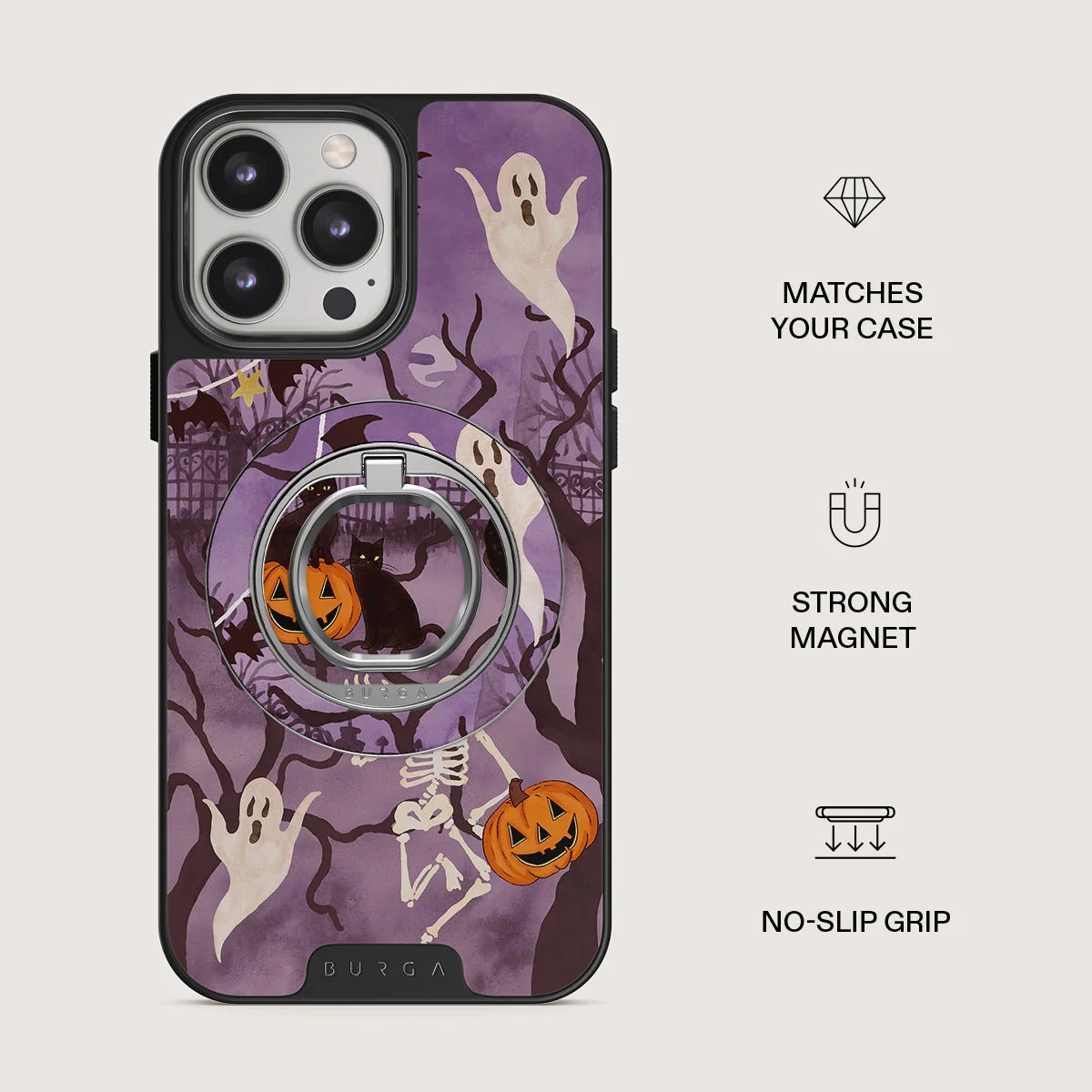 BURGA mágneses telefontartó karika - Trick or Treat
